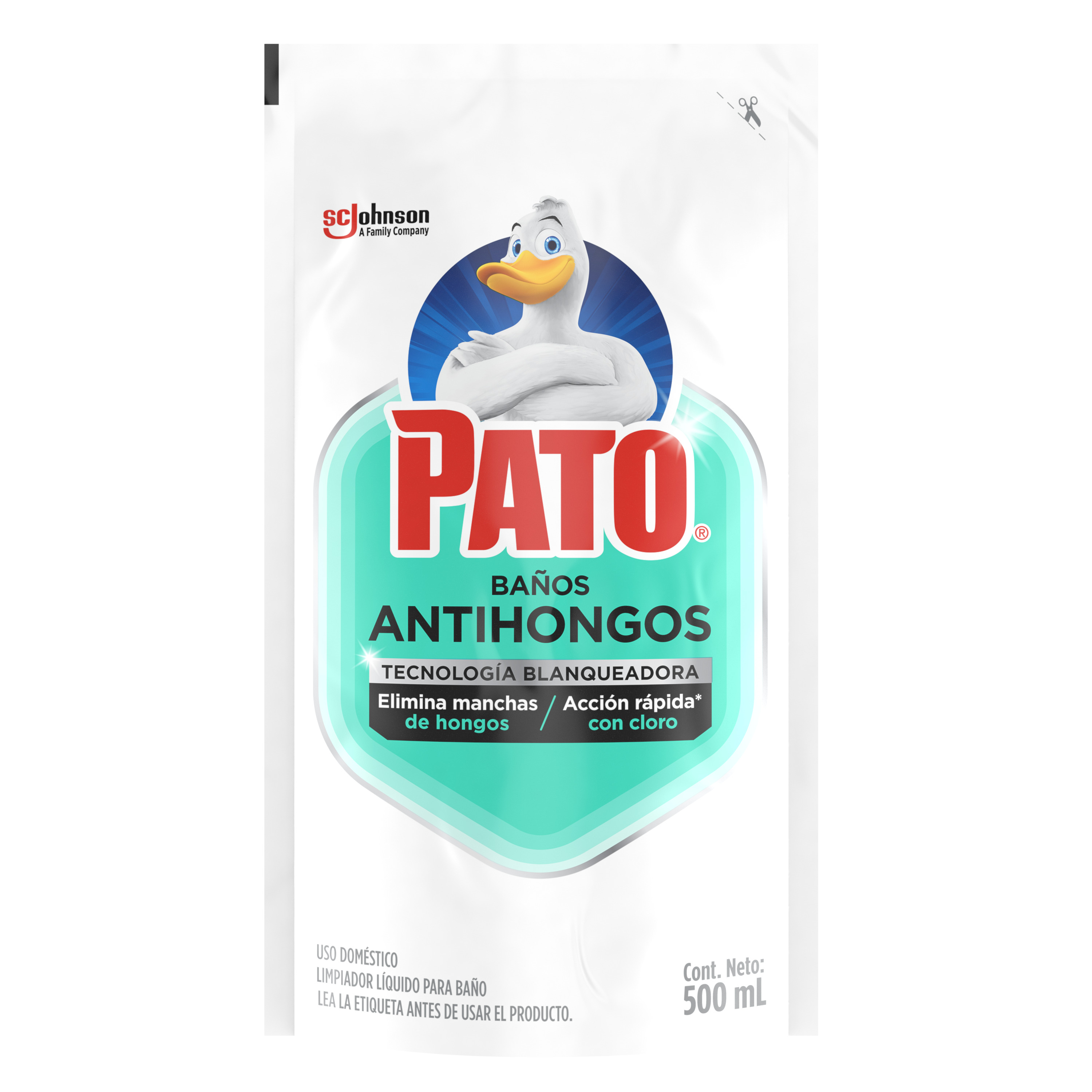 Pato Baño, Antihongos con cloro, Repuesto 500mL