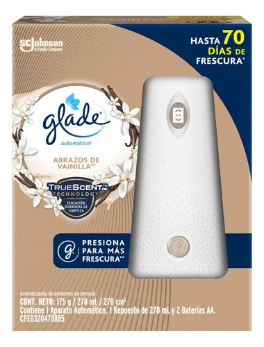Glade Aromatizante Automático en Aerosol Vainilla 175 g Aparato y Repuesto