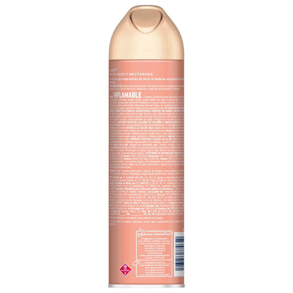Glade Aromatizante en Aerosol Mix de lichi y nectarina 275 ml