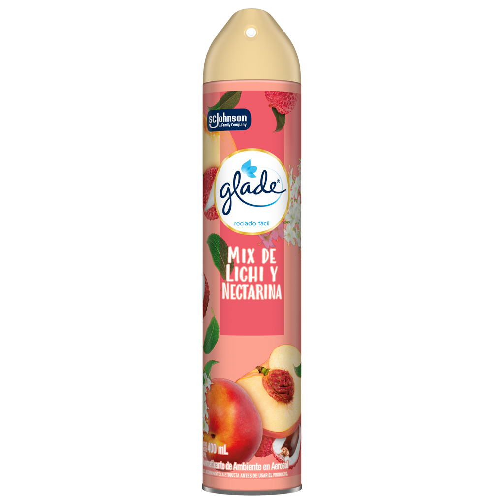 Glade Aromatizante en Aerosol Mix de lichi y nectarina 400 ml