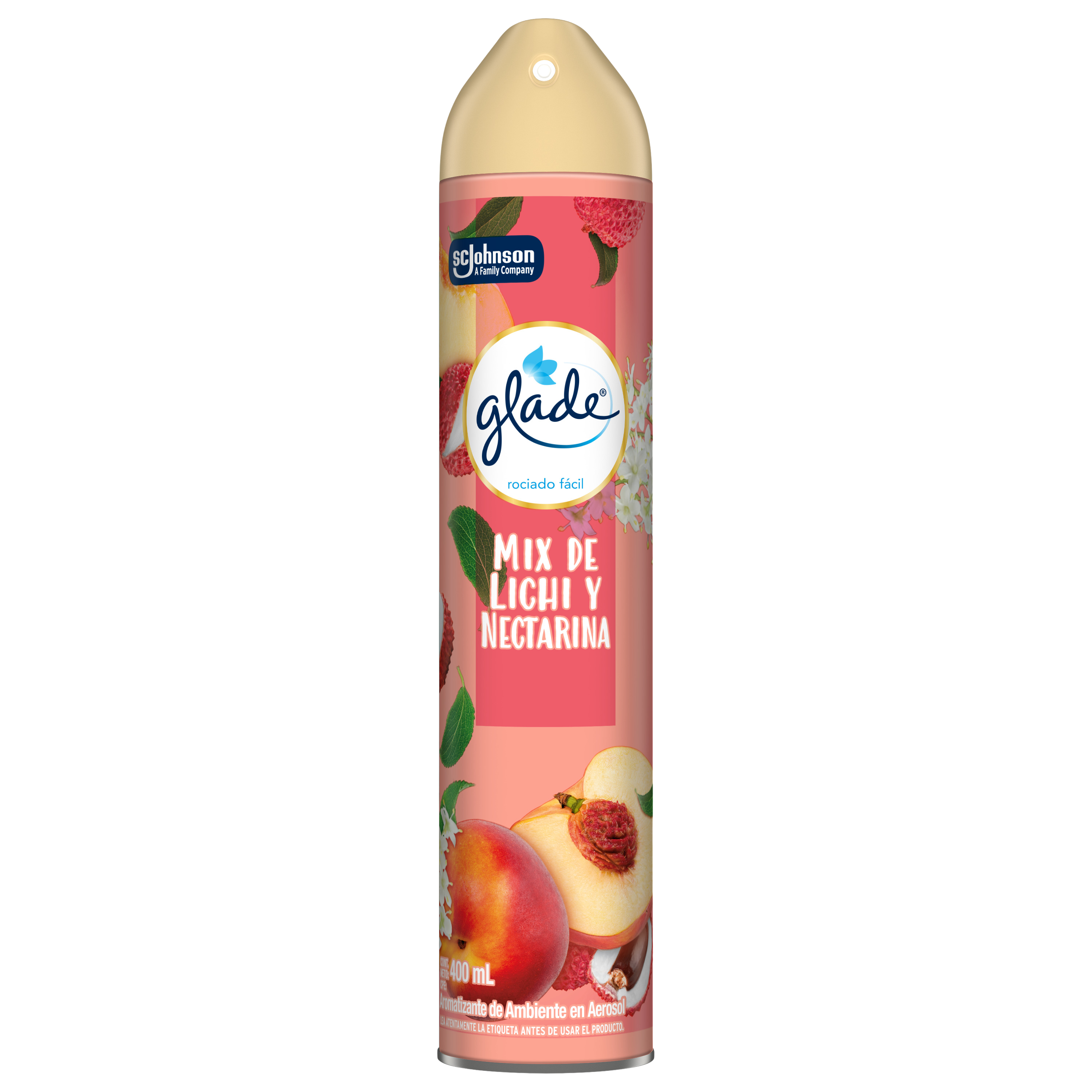 Glade Aromatizante en Aerosol Mix de lichi y nectarina 400 ml