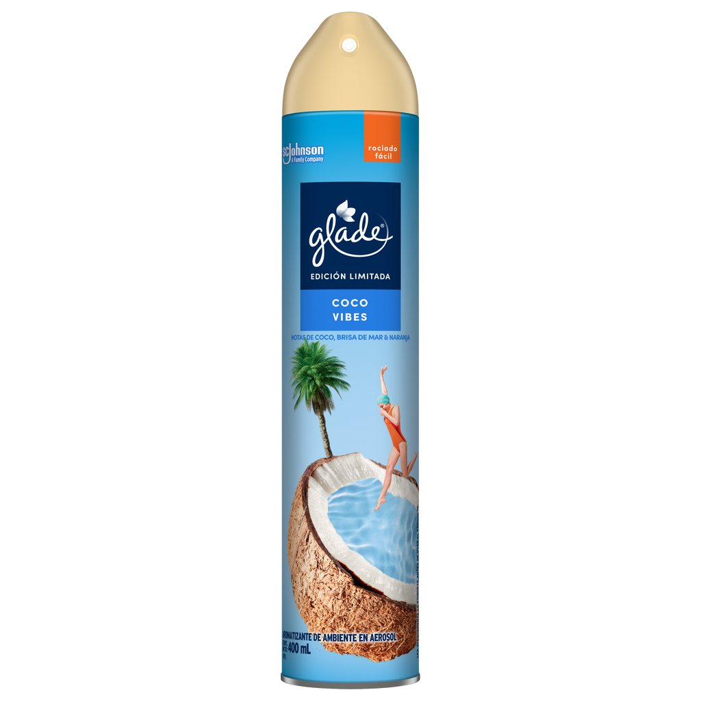 Glade Aromatizante Aerosol Coco Vibes 400 ml