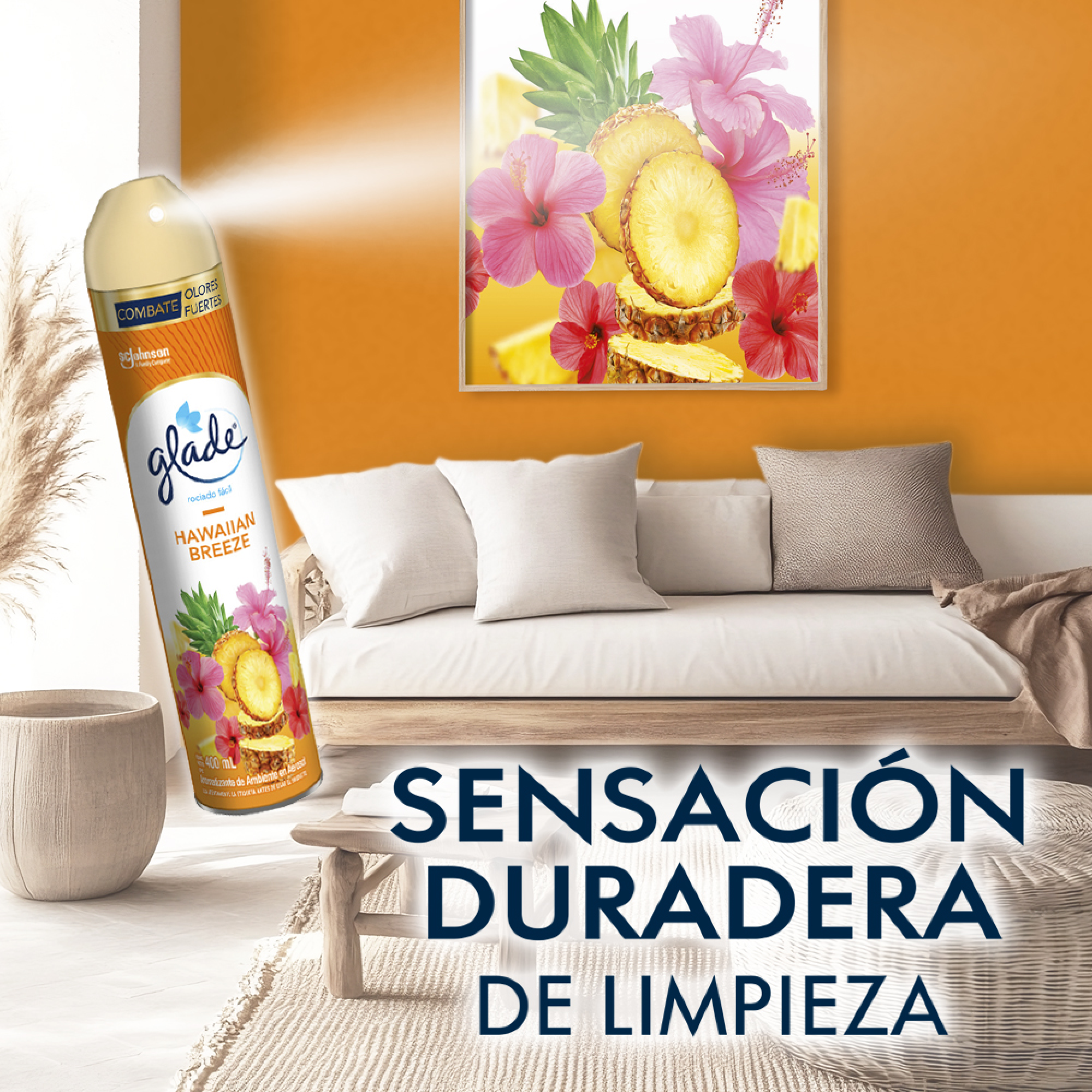 Glade Aromatizante Aerosol Hawaiian Breeze, 400ml