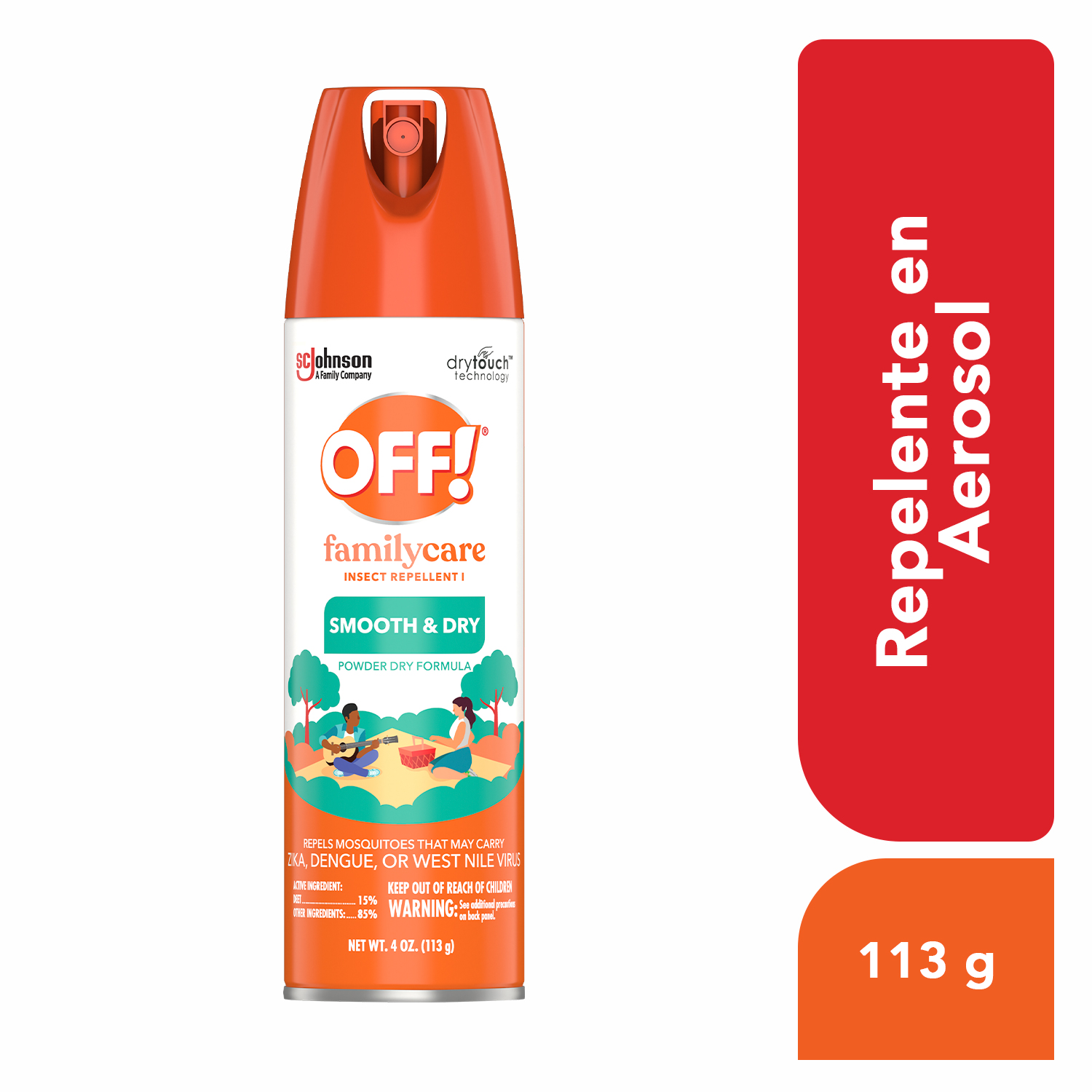 OFF! Family Smooth & Dry Repelente de Insectos en Aerosol 113gr
