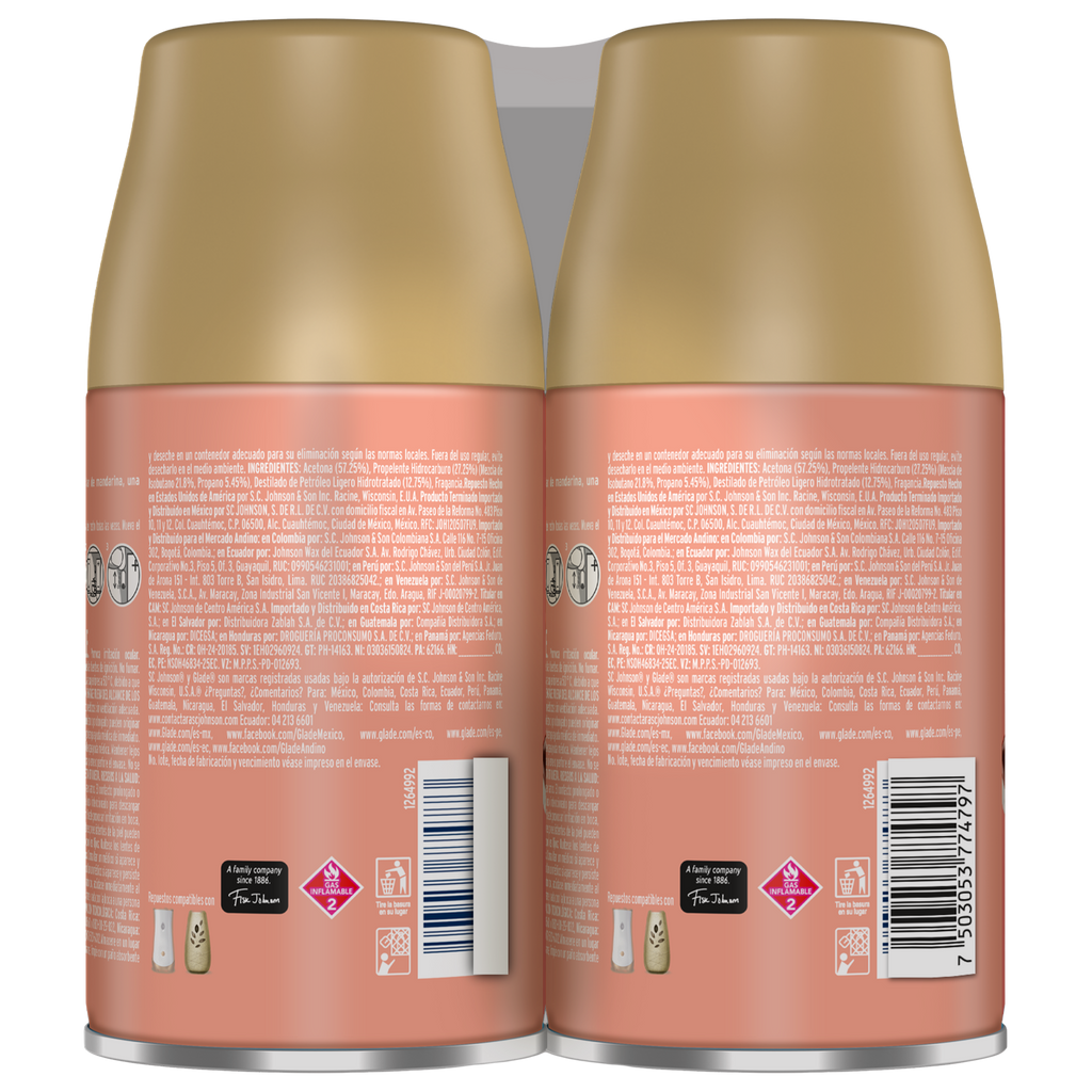 Glade Aromatizante Automático Mix de lichi y nectarina 2 repuestos 175 g c/u