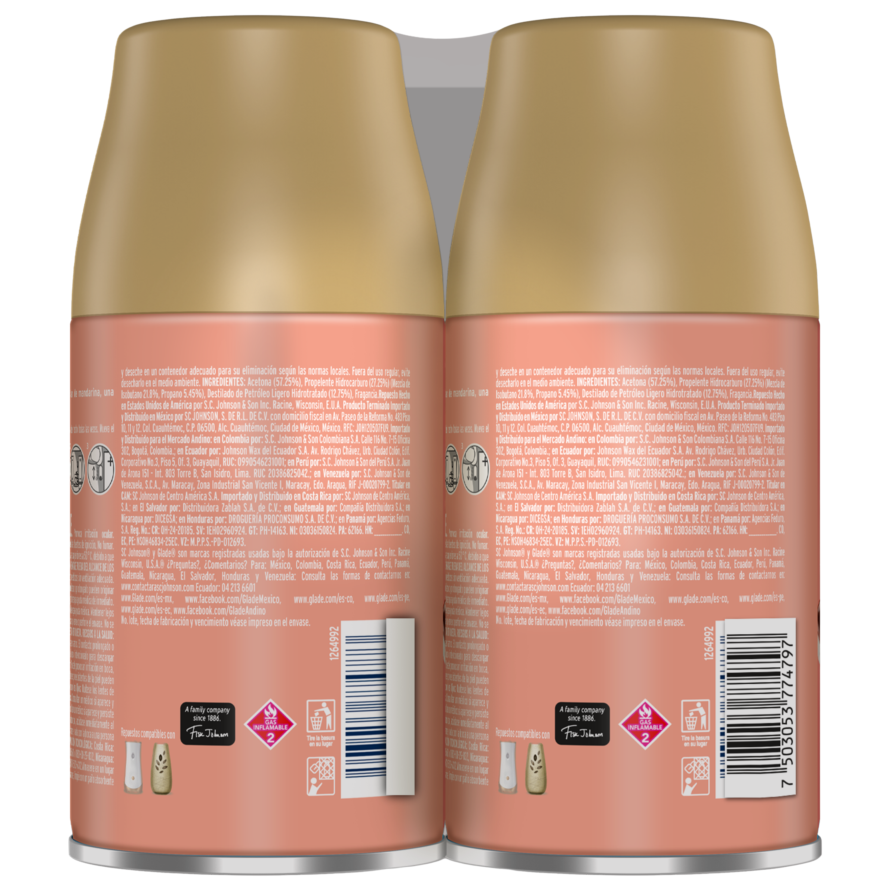 Glade Aromatizante Automático Mix de lichi y nectarina 2 repuestos 175 g c/u