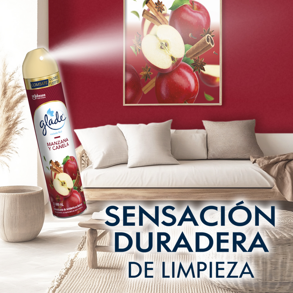 Glade Aromatizante Aerosol Manzana Canela, 400ml