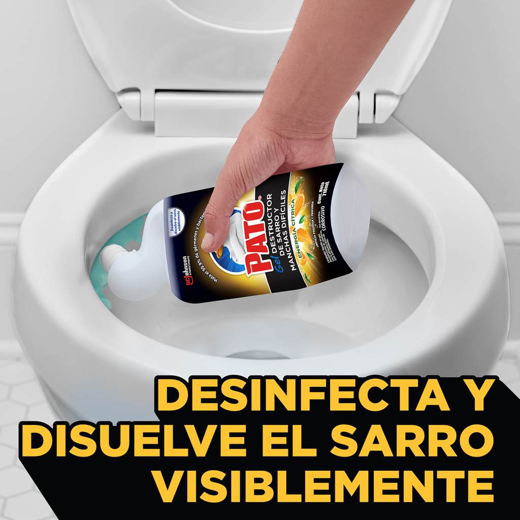 Pato® Gel Destructor de Sarro y Manchas Difíciles Energía Cítrica 710 mL