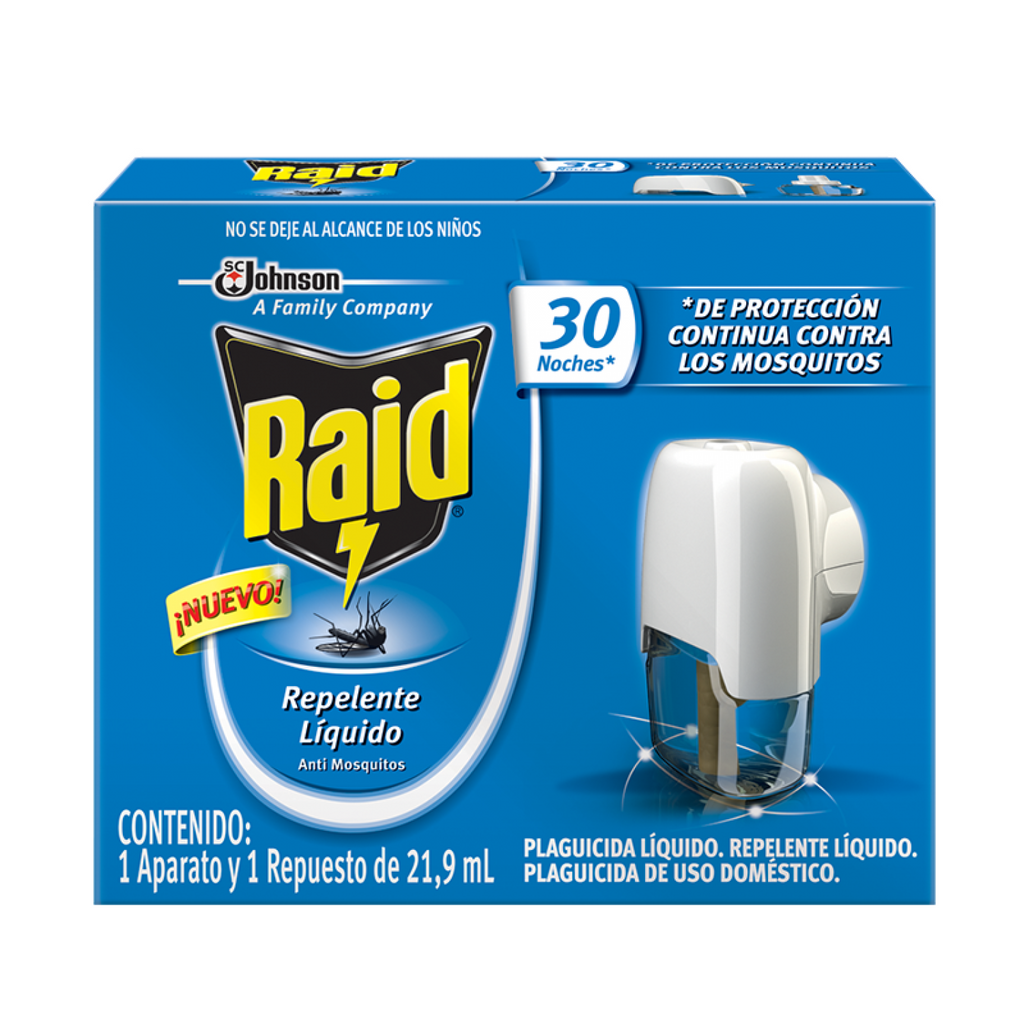 Raid Repelente Líquido Aparato 30 Noches