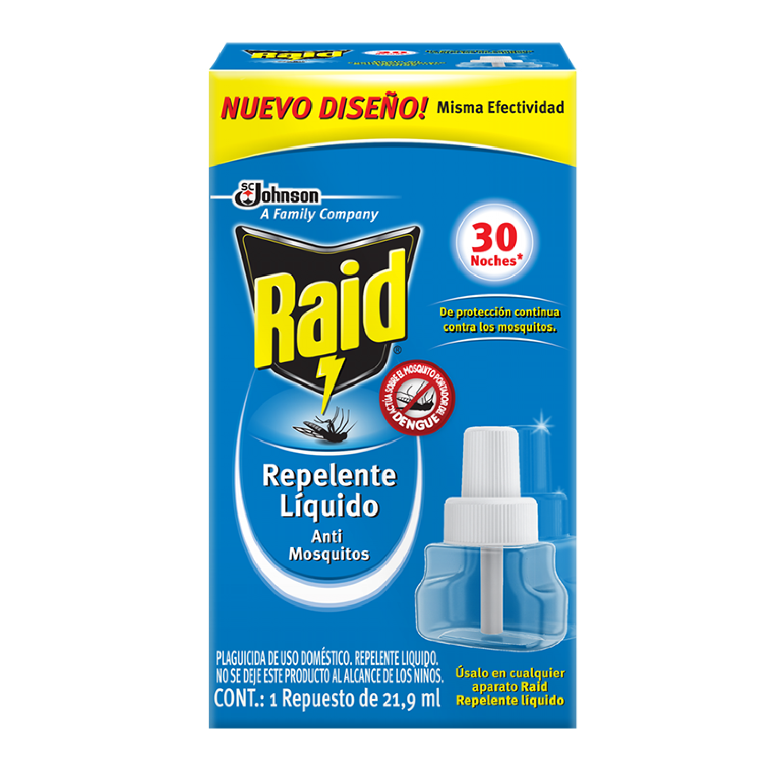 Raid Repelente Líquido Repuesto 30 Noches
