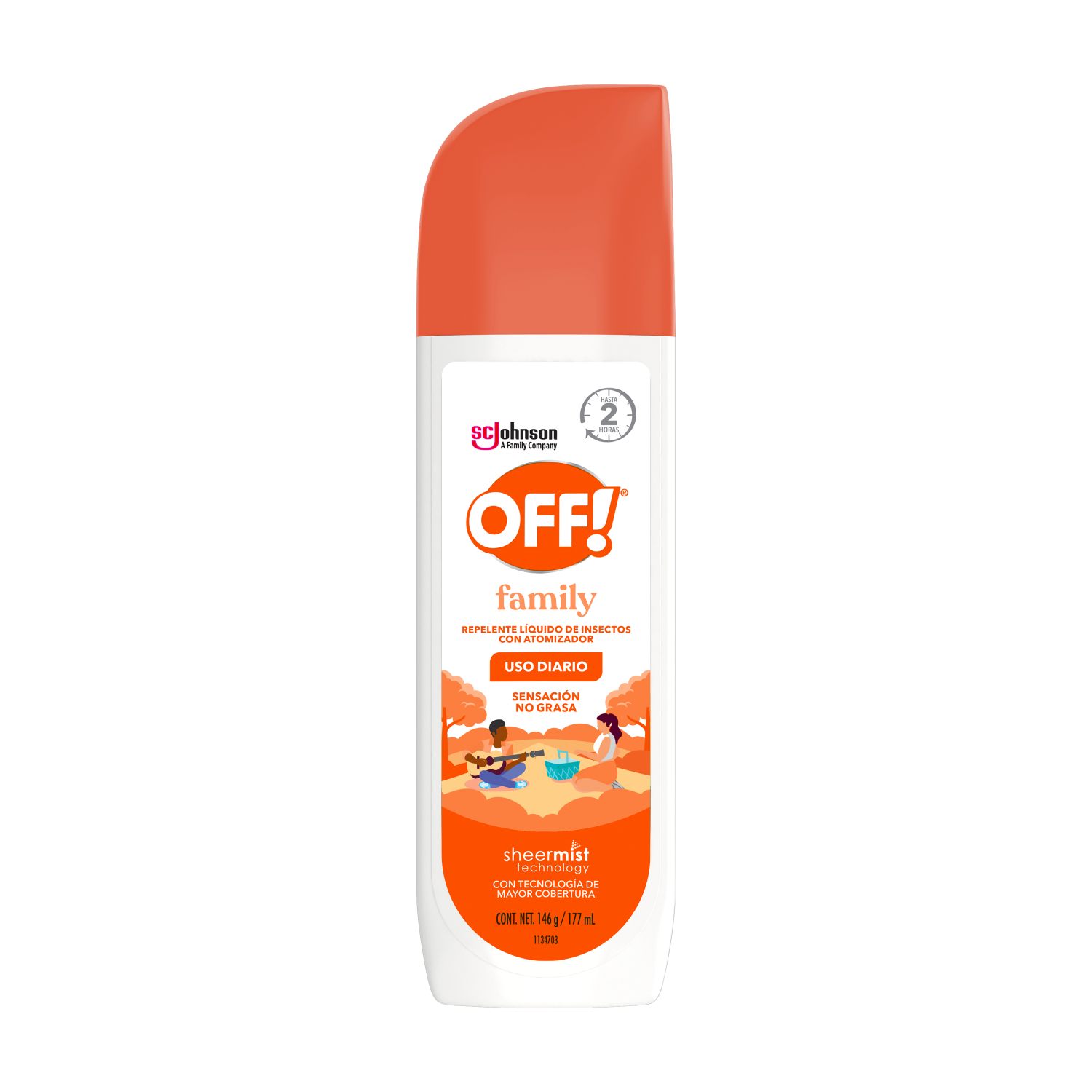 OFF! Family Repelente Líquido de Insectos Atomizador 177ml