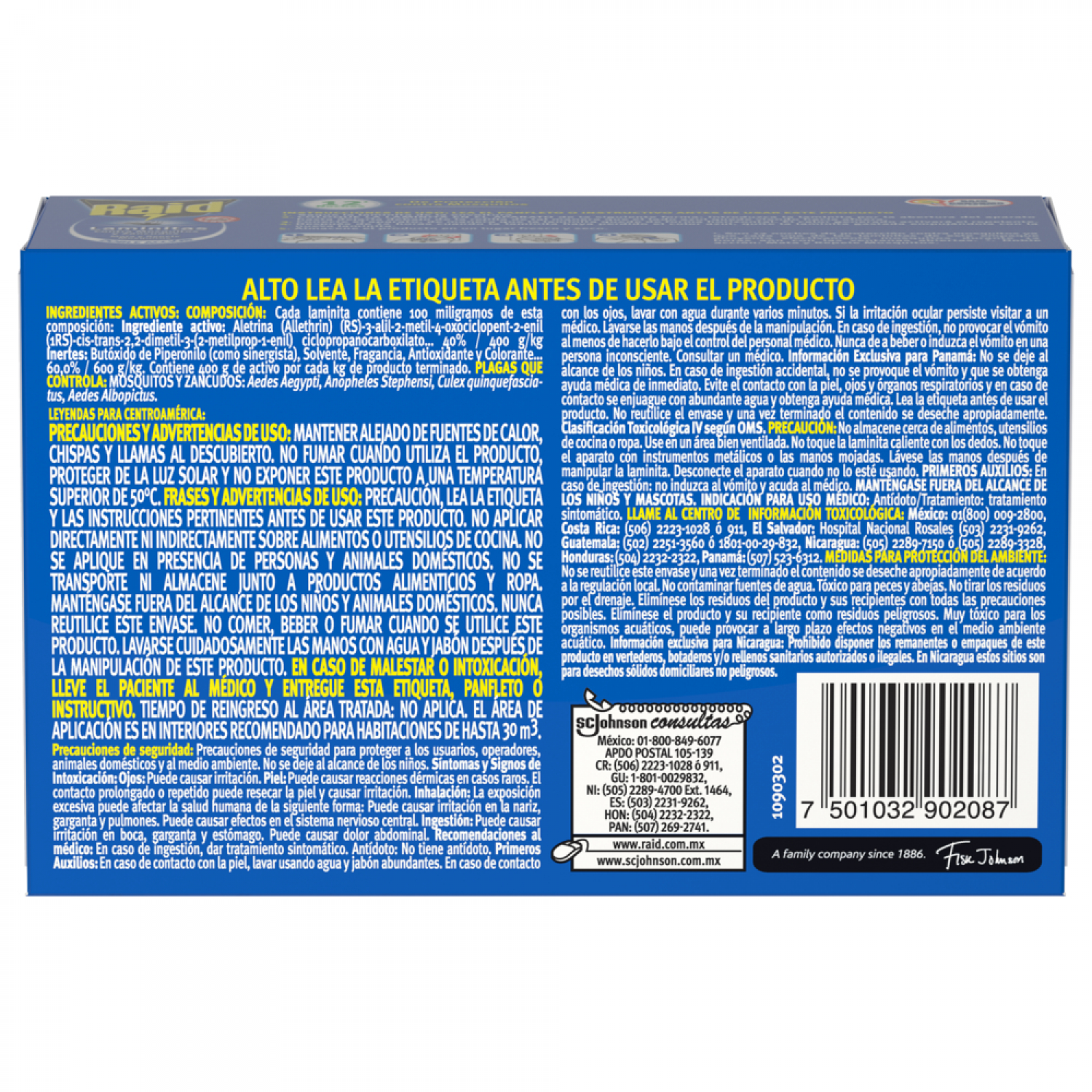 Raid Insecticida en Laminitas + Aparato ( 12 Unidades)