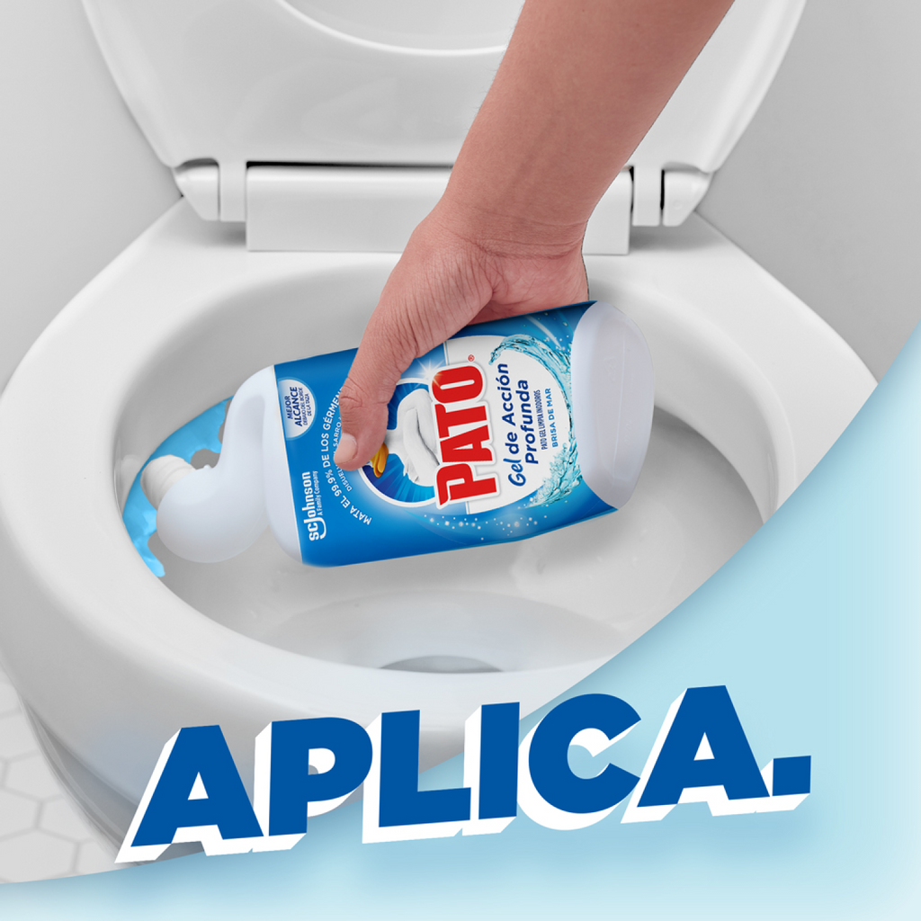 Limpiador Líquido Pato Para Sanitarios Brisa De Mar . Gel de Acción Profunda 500 ml. Desinfectante Para Sanitarios