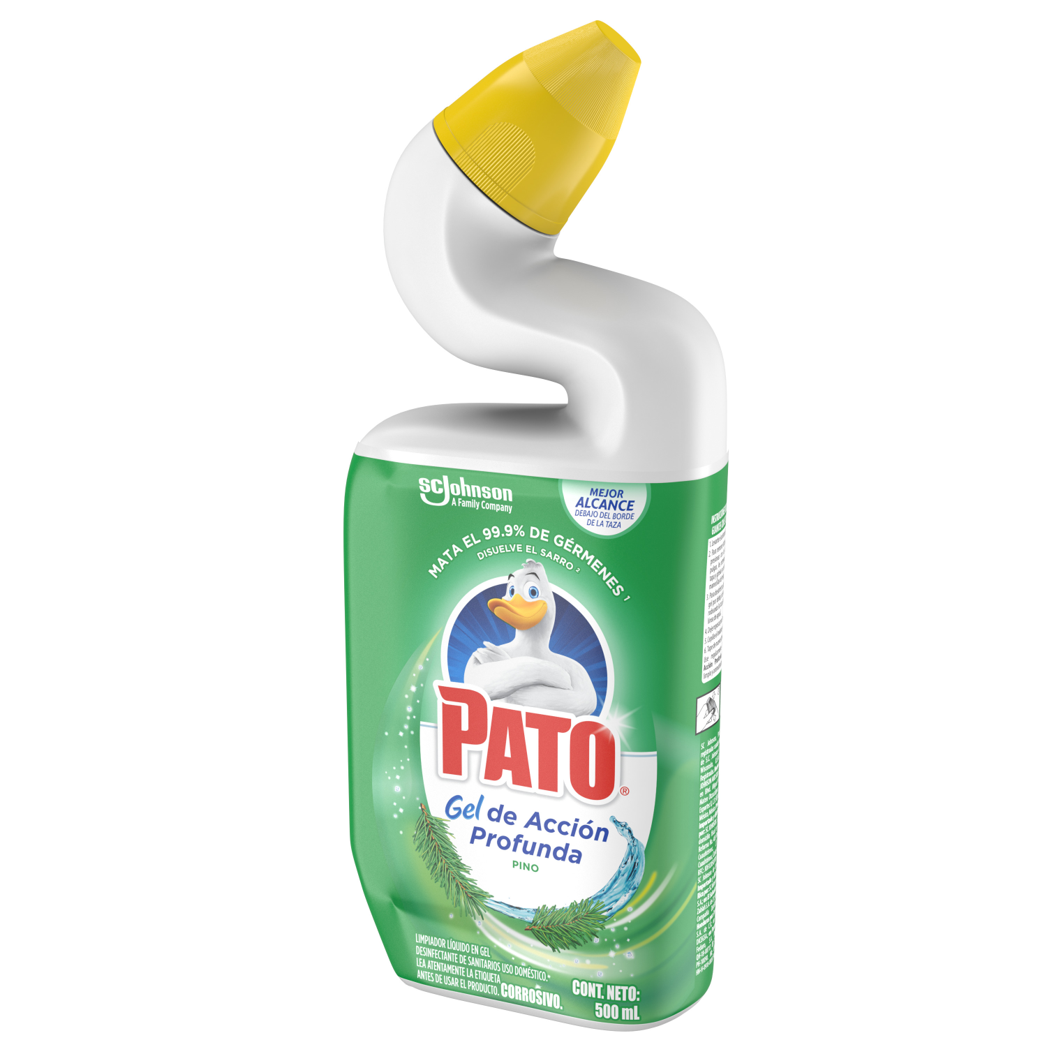 Limpiador Líquido Pato Para Sanitarios Pino . Gel de Acción Profunda 500 ml. Desinfectante Para Sanitarios