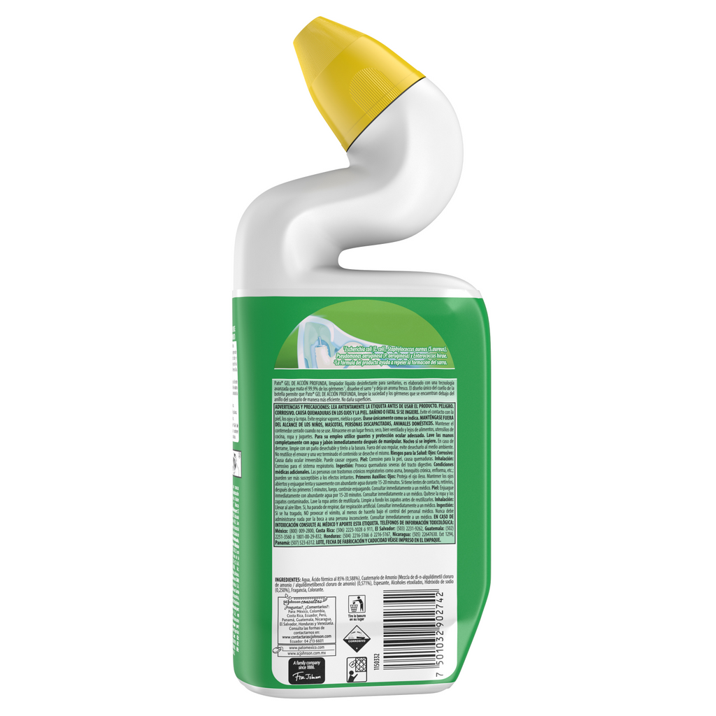 Limpiador Líquido Pato Para Sanitarios Pino . Gel de Acción Profunda 500 ml. Desinfectante Para Sanitarios