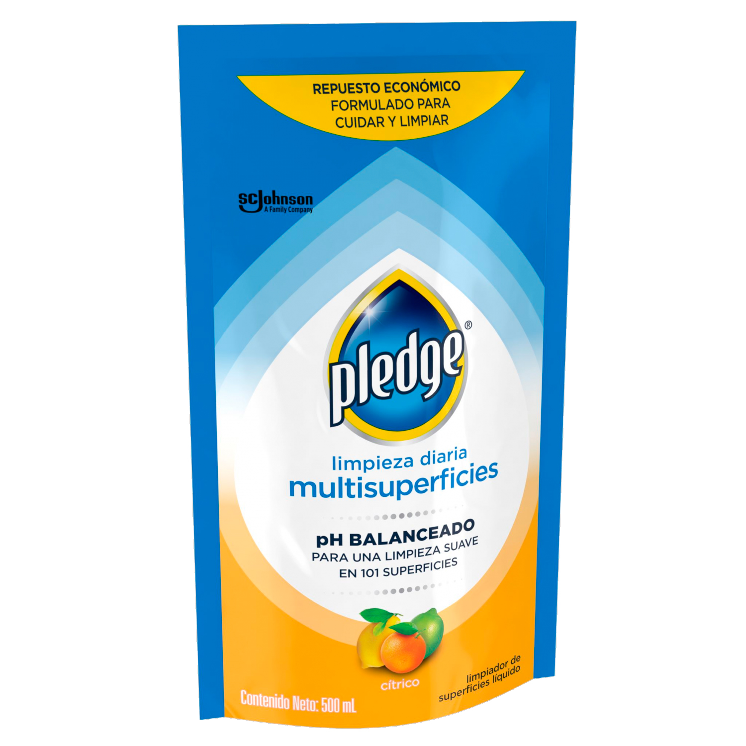 Pledge Limpiador Multisuperficies en Repuesto Cítrico 500 mL
