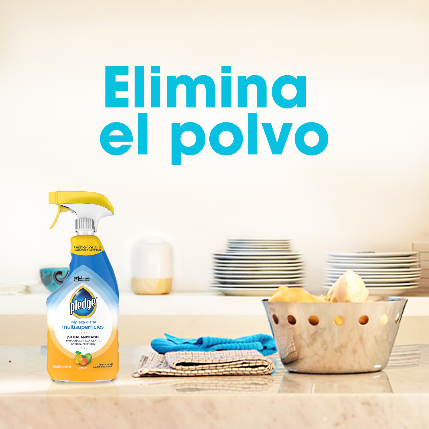 Pledge Limpiador Multisuperficies en Repuesto Cítrico 500 mL