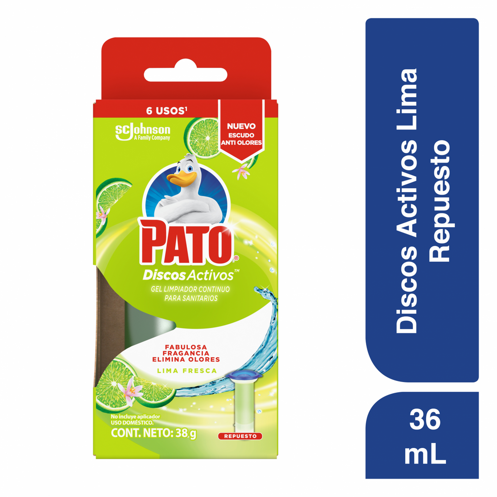 Pato Baños Discos Activos Cítrico 36 mL, Repuesto