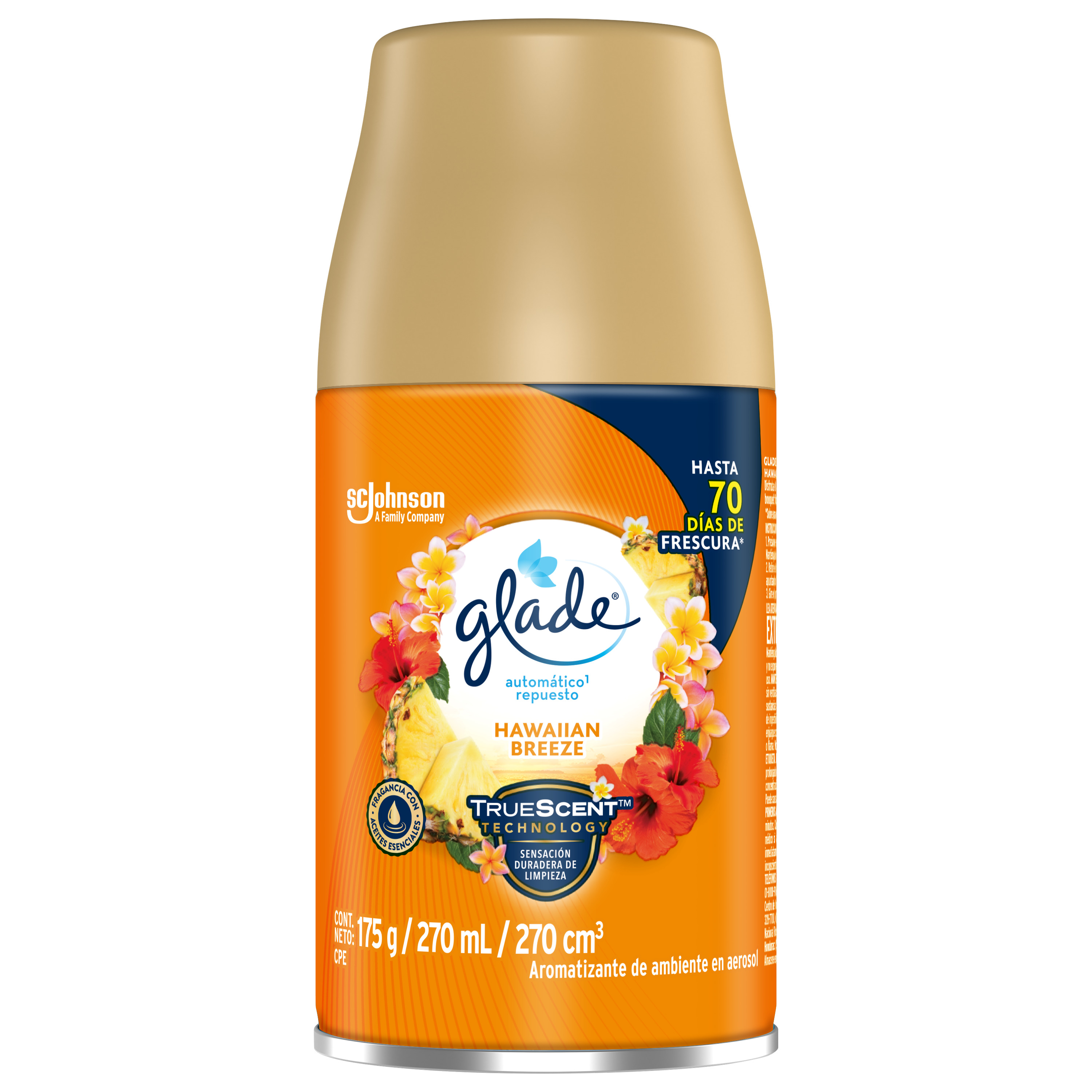 Glade® Aromatizante Automático en Aerosol Hawaiian Breeze 175 g Repuesto