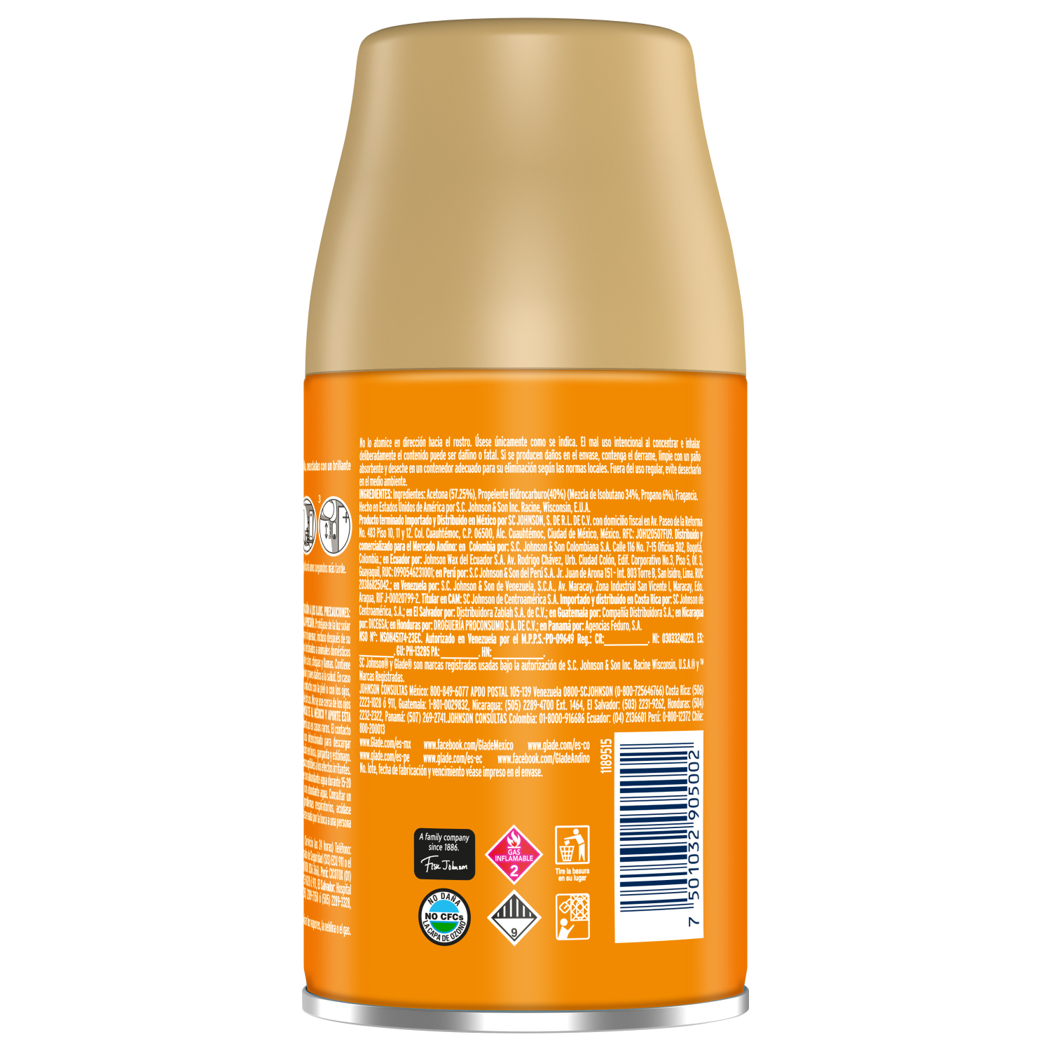 Glade® Aromatizante Automático en Aerosol Hawaiian Breeze 175 g Repuesto
