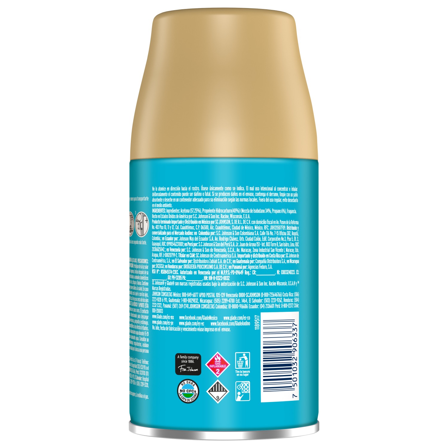 Glade® Aromatizante Automático en Aerosol Paraíso Azul™ 175 g Repuesto
