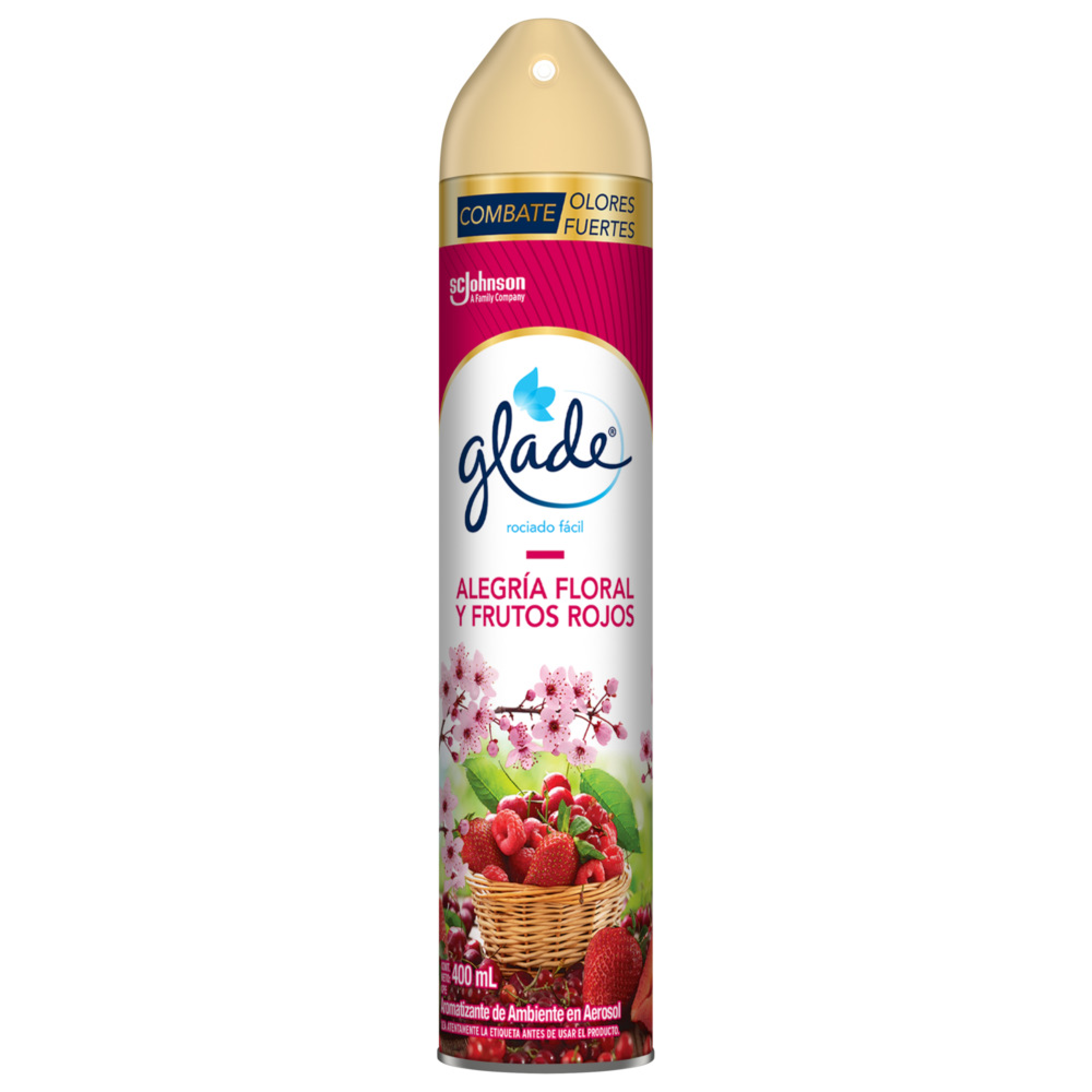 Glade Aromatizante Aerosol Alegría floral y frutos rojos, 400ml