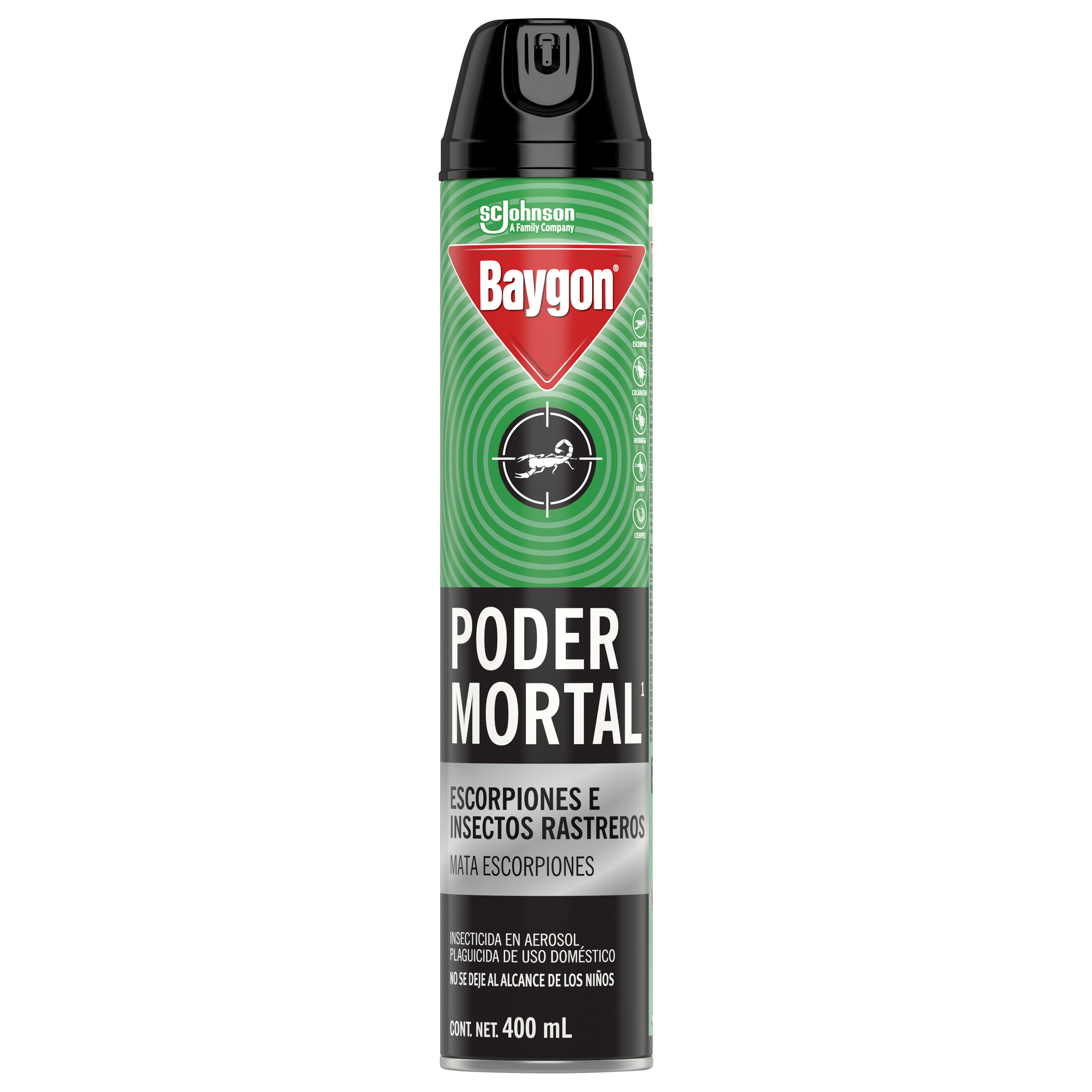 Baygon Poder Mortal Insecticida en Aerosol 400 mL