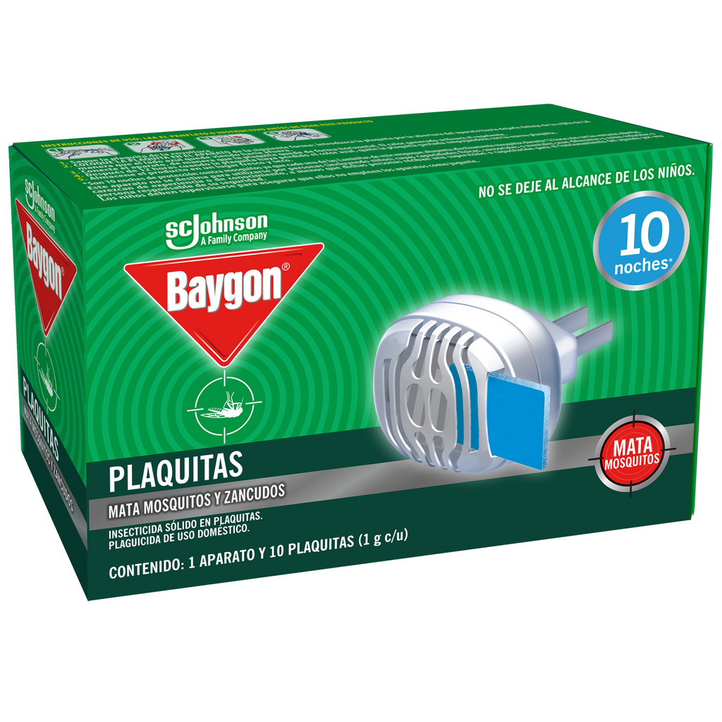 Baygon Insecticida en Laminitas + Aparato ( 10 Unidades)