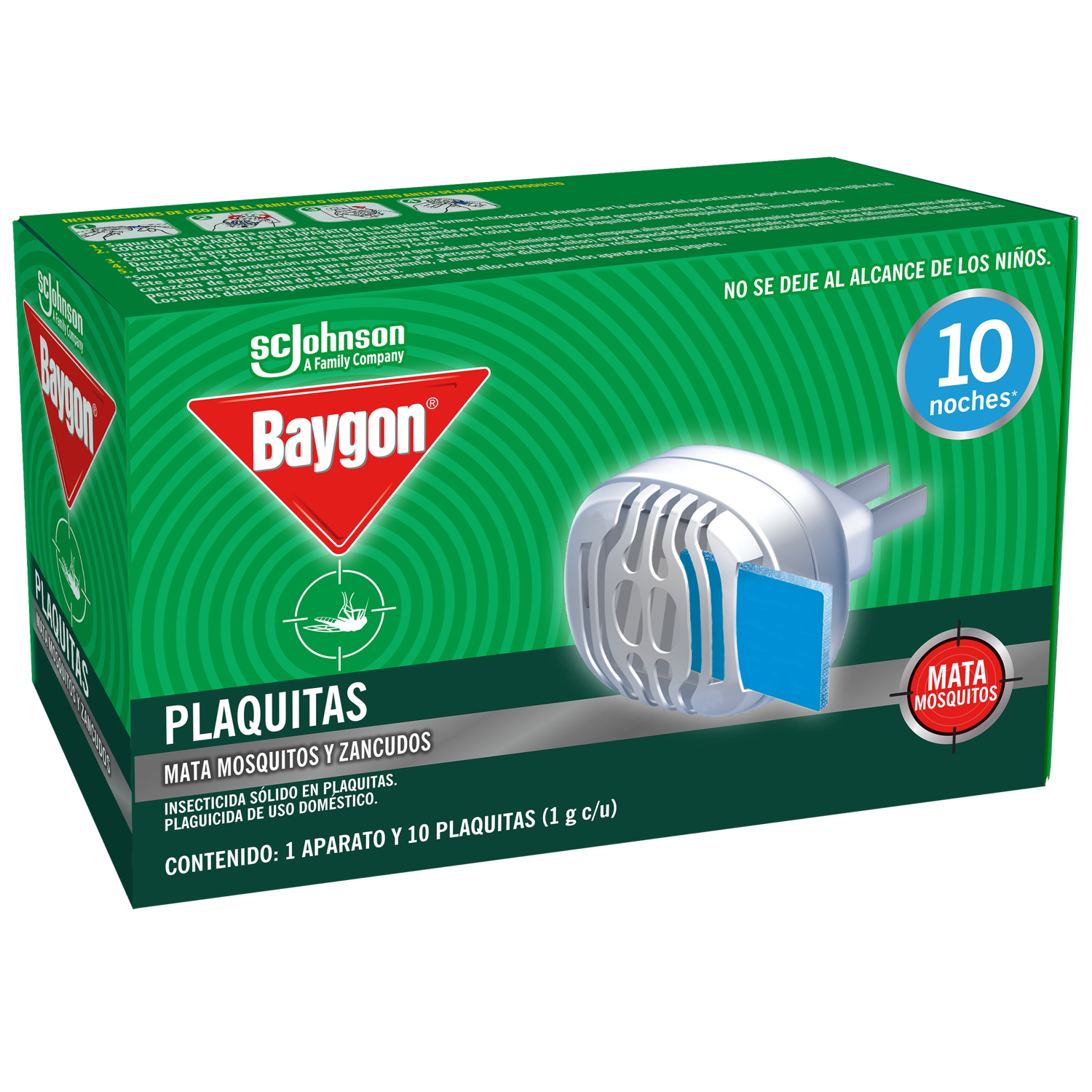 Baygon Insecticida en Laminitas + Aparato ( 10 Unidades)