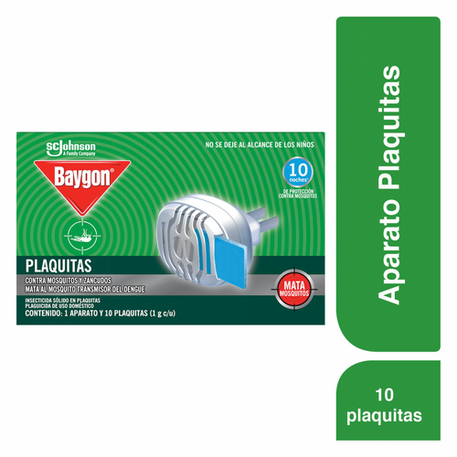 Baygon Insecticida en Laminitas + Aparato ( 10 Unidades)