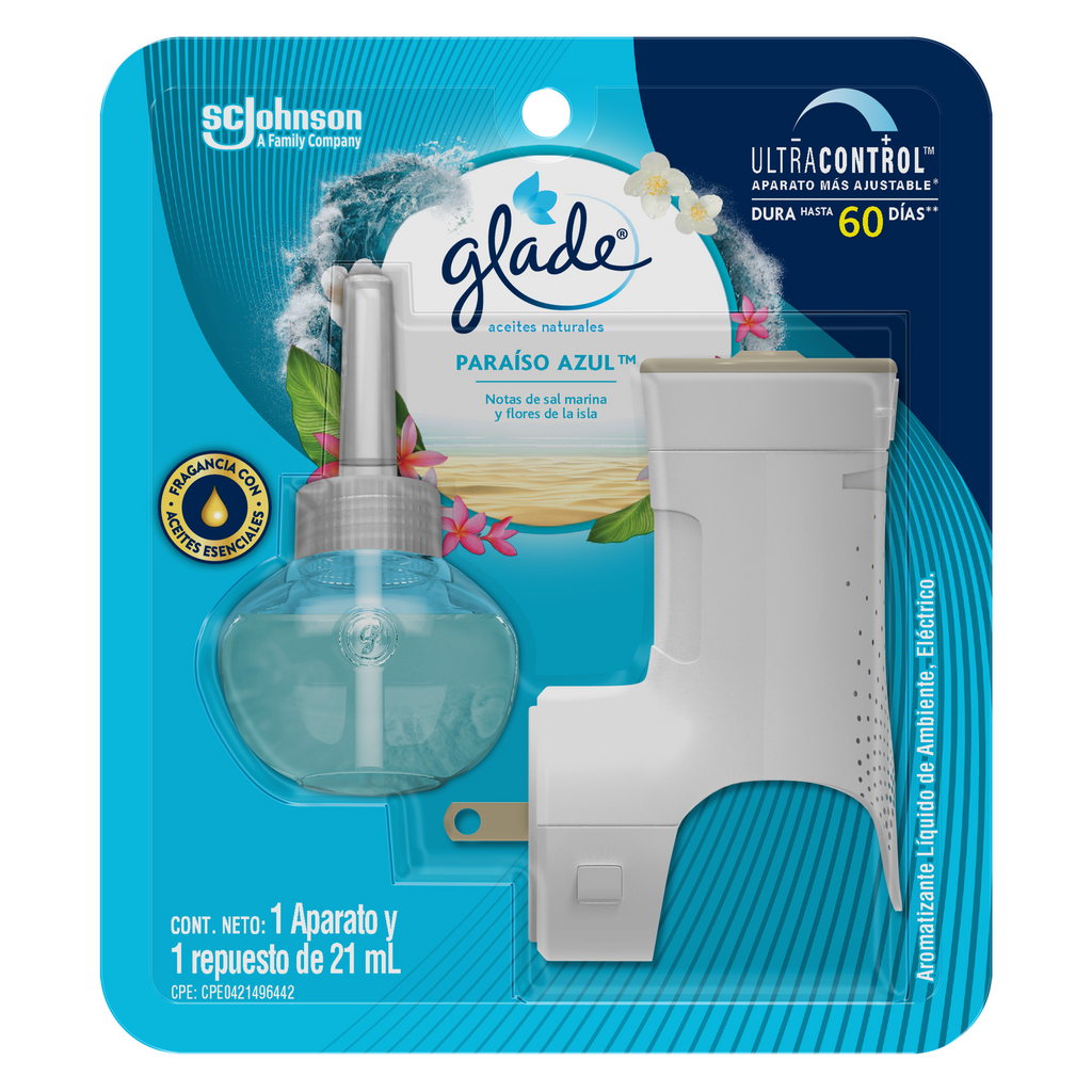 Glade Aceites Naturales Aparato Paraíso Azul 21 mL