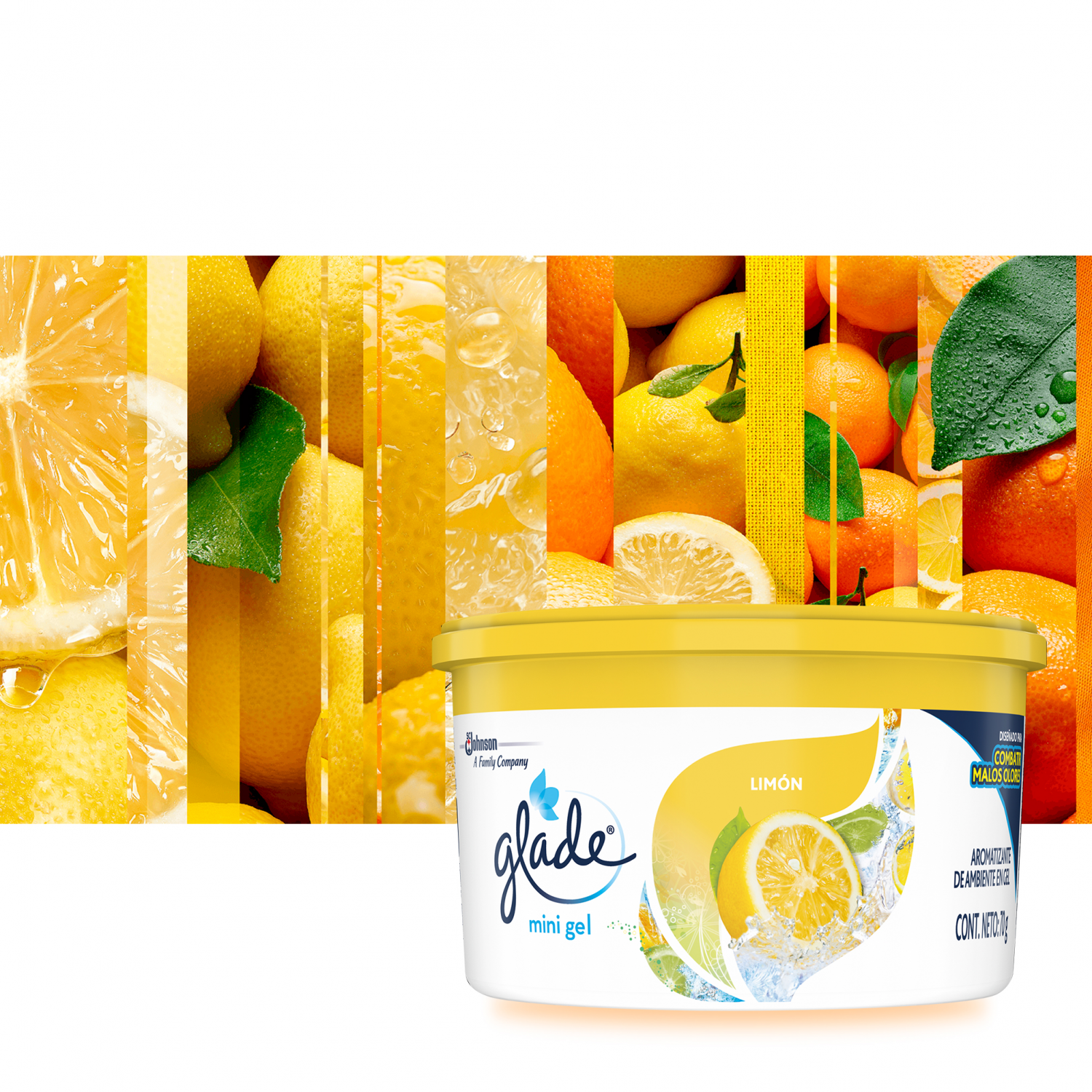 Glade Aromatizante Mini Gel Limón 70g
