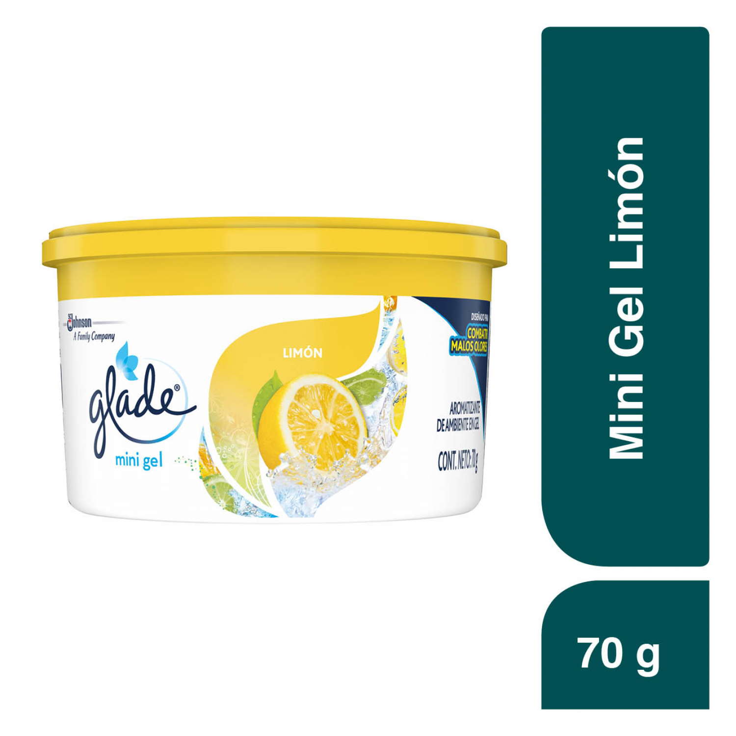 Glade Aromatizante Mini Gel Limón 70g