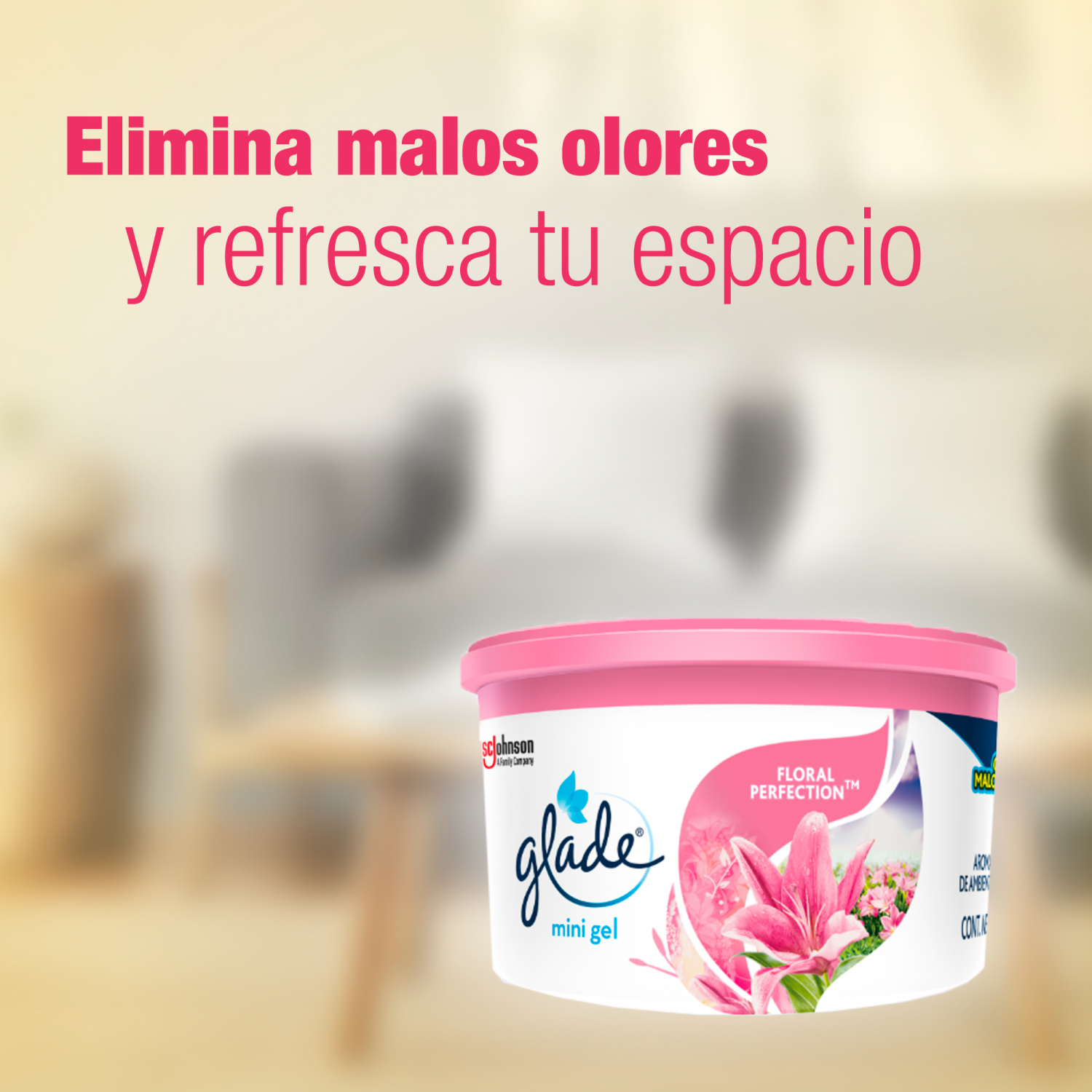 Glade Aromatizante Mini Gel Floral 70g