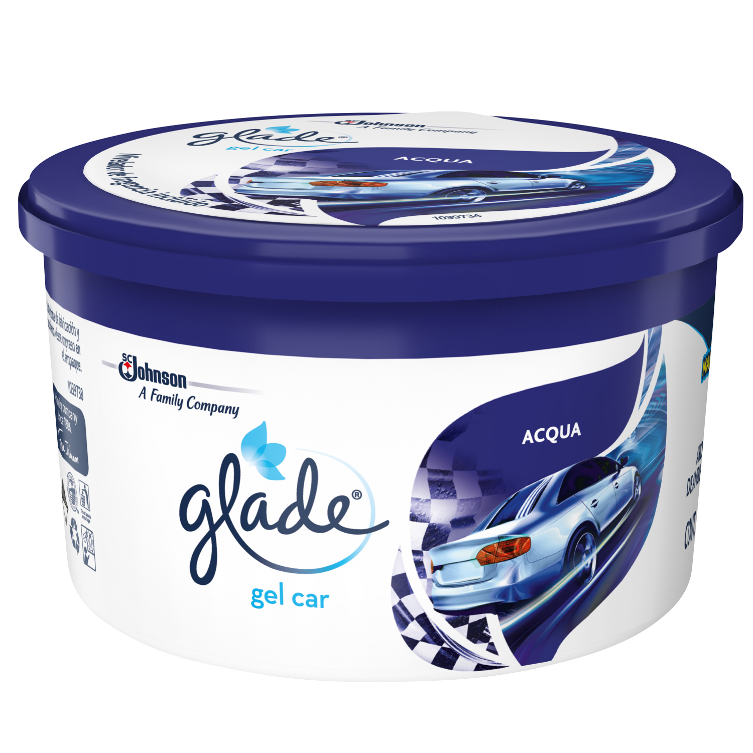 Glade Aromatizante para Carro Mini Gel Car, Acqua 70g