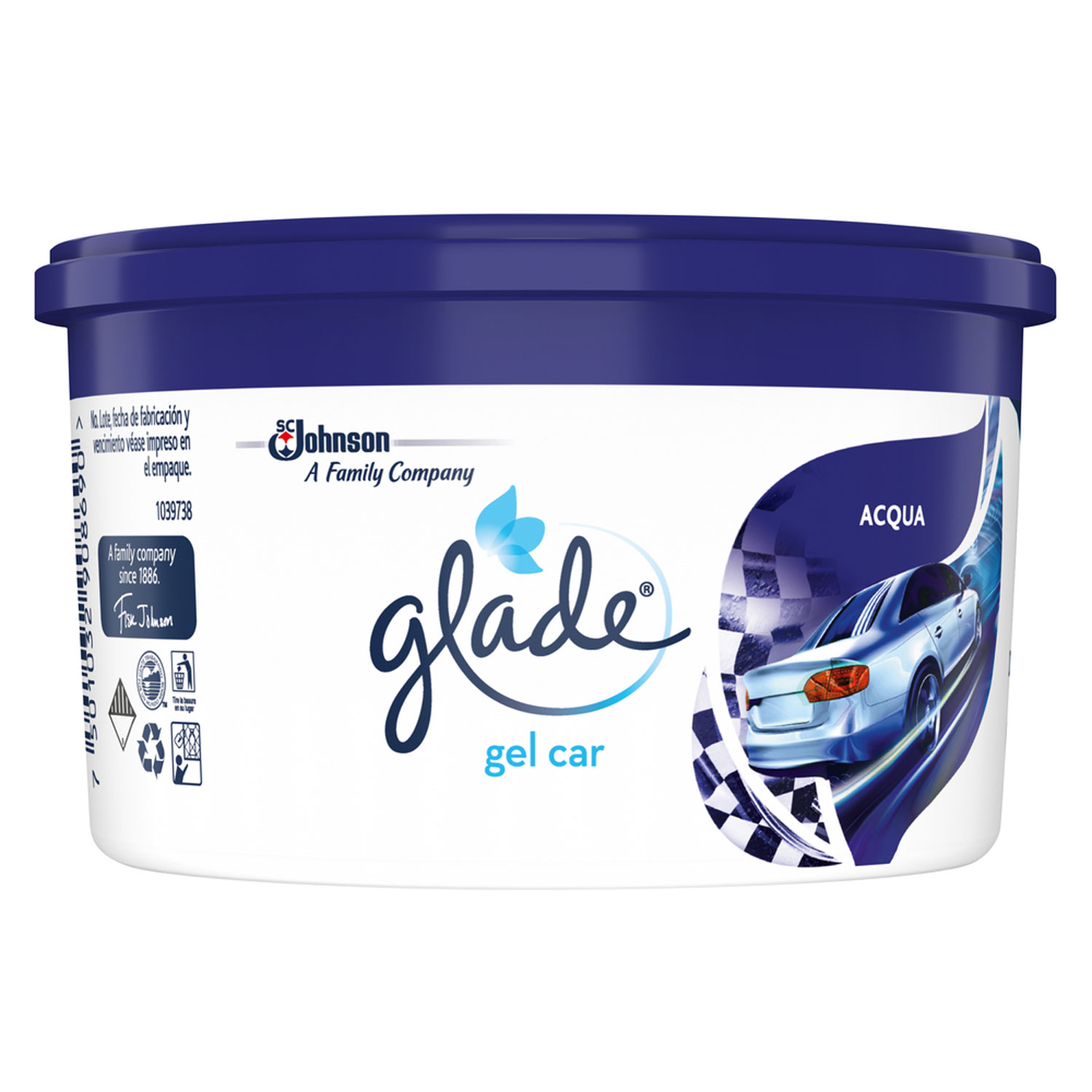 Glade Aromatizante para Carro Mini Gel Car, Acqua 70g
