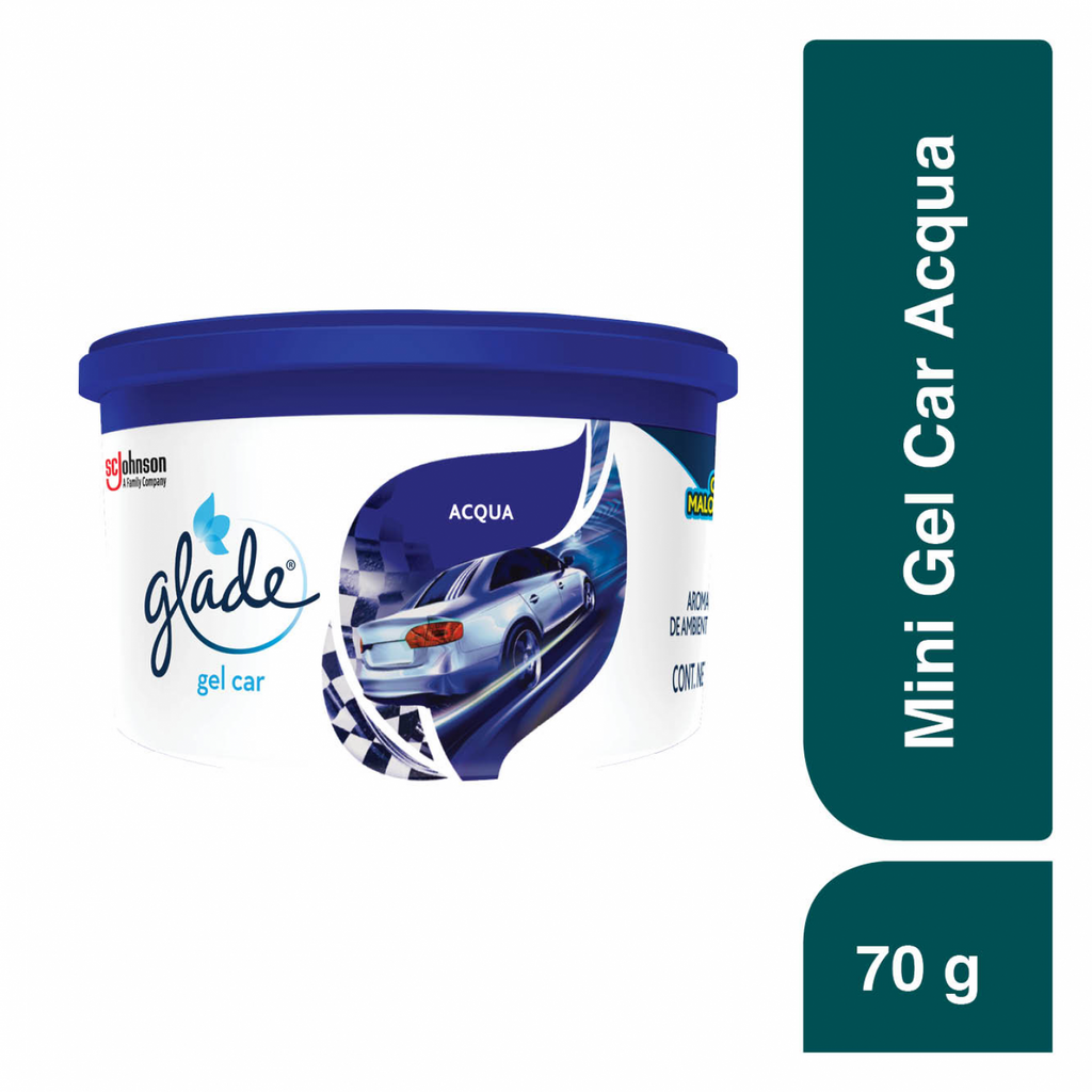 Glade Aromatizante para Carro Mini Gel Car, Acqua 70g