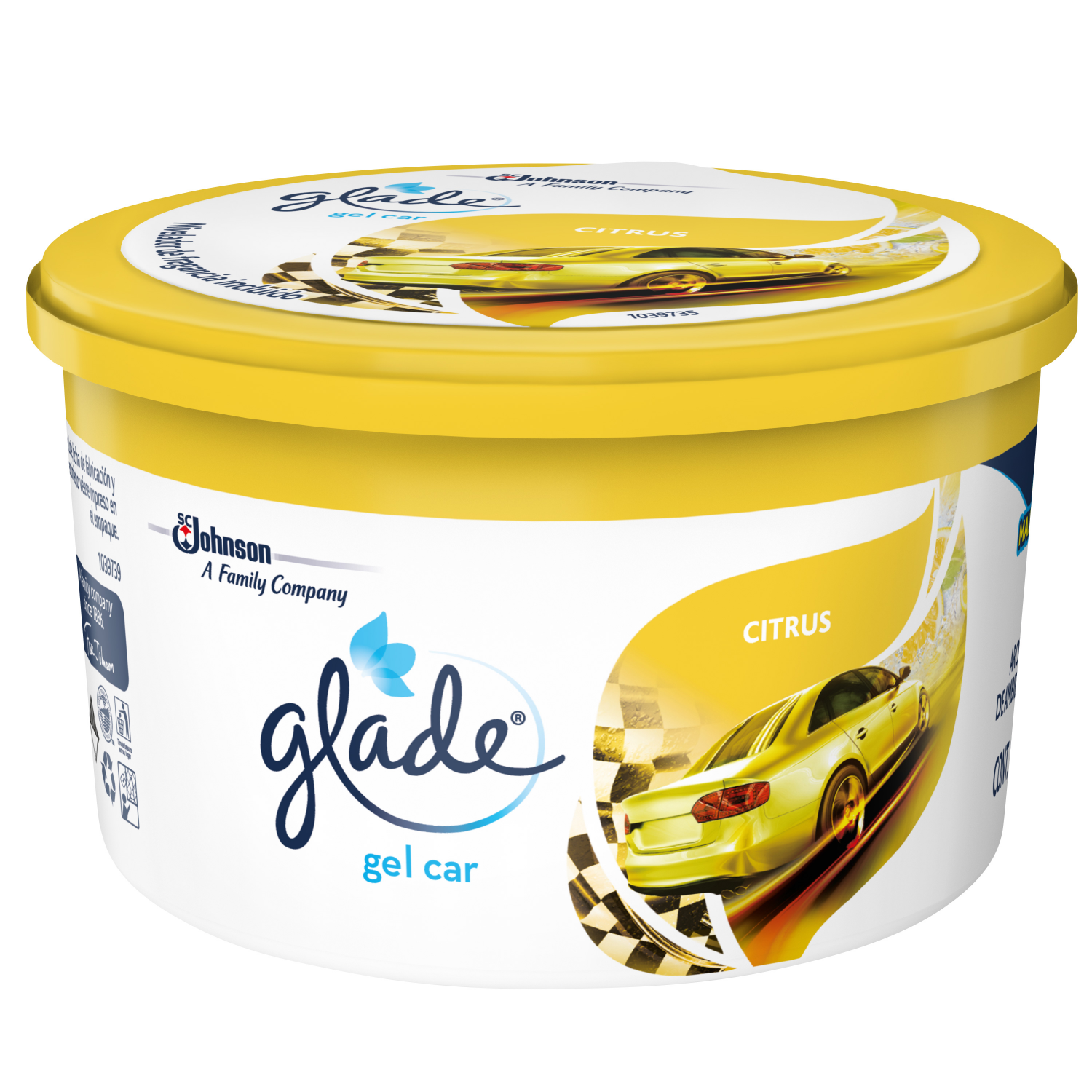 Glade Aromatizante para Carro Mini Gel Car, Citrus 70g