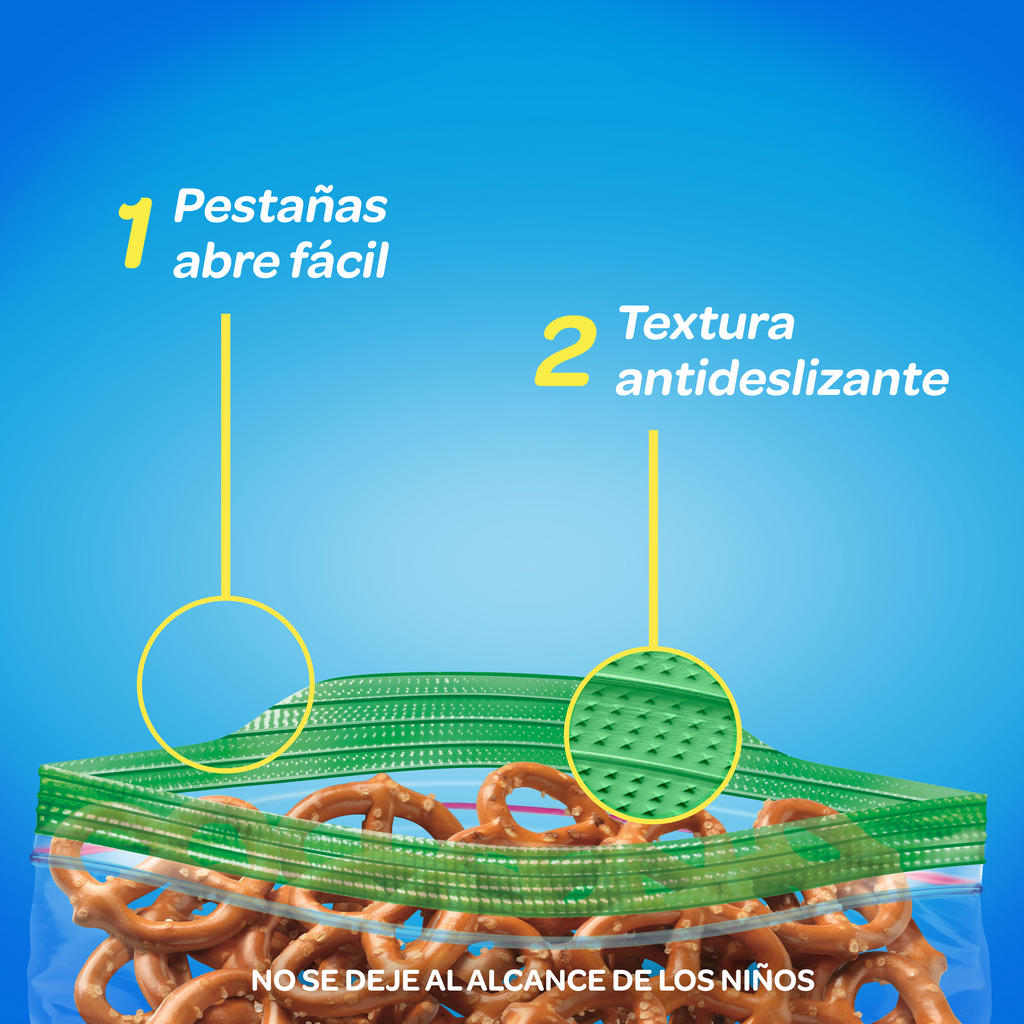 Ziploc Bolsa Reutilizable para Snack 50 piezas