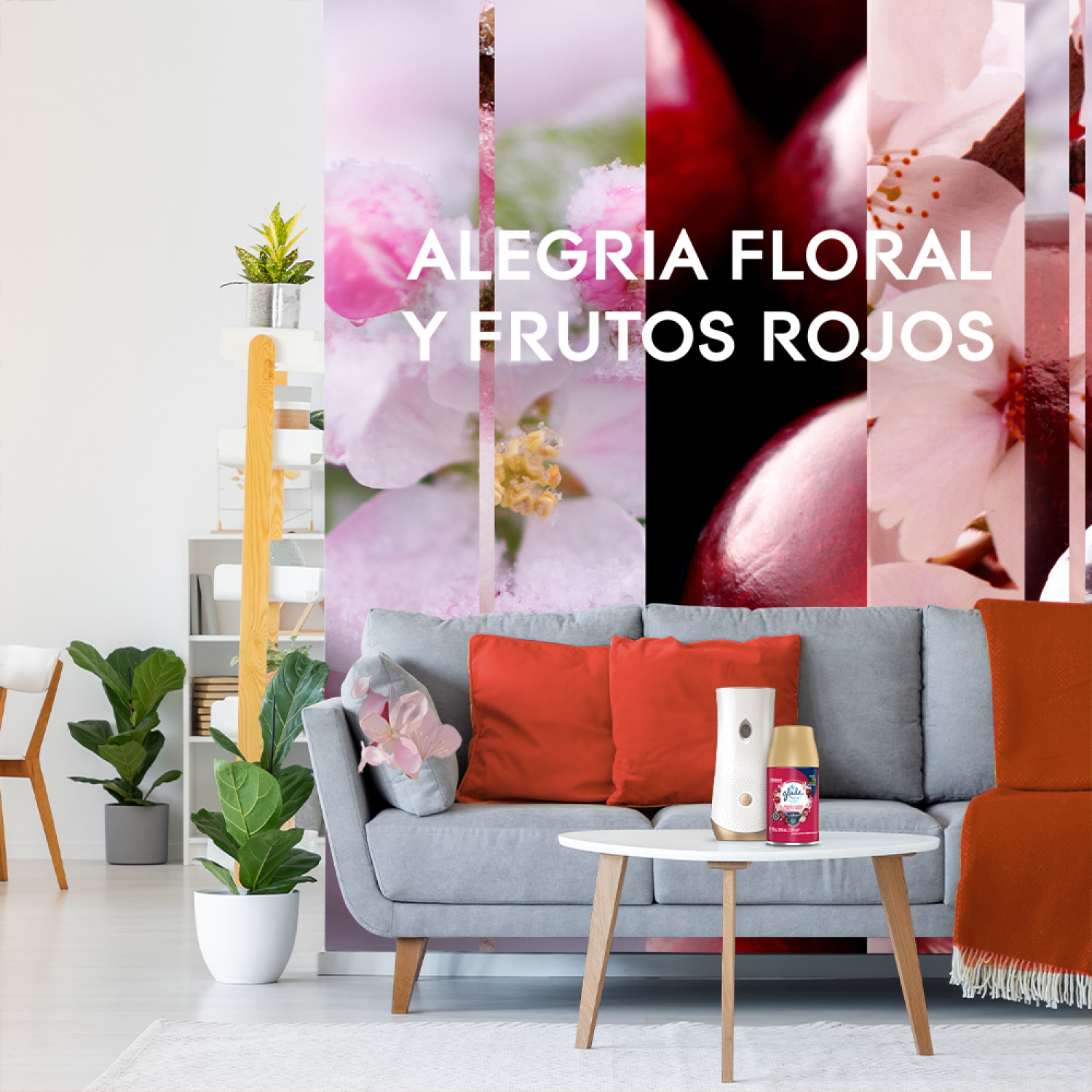 Glade® Aromatizante Automático en Aerosol Alegría Floral y Frutos Rojos 175 g Repuesto