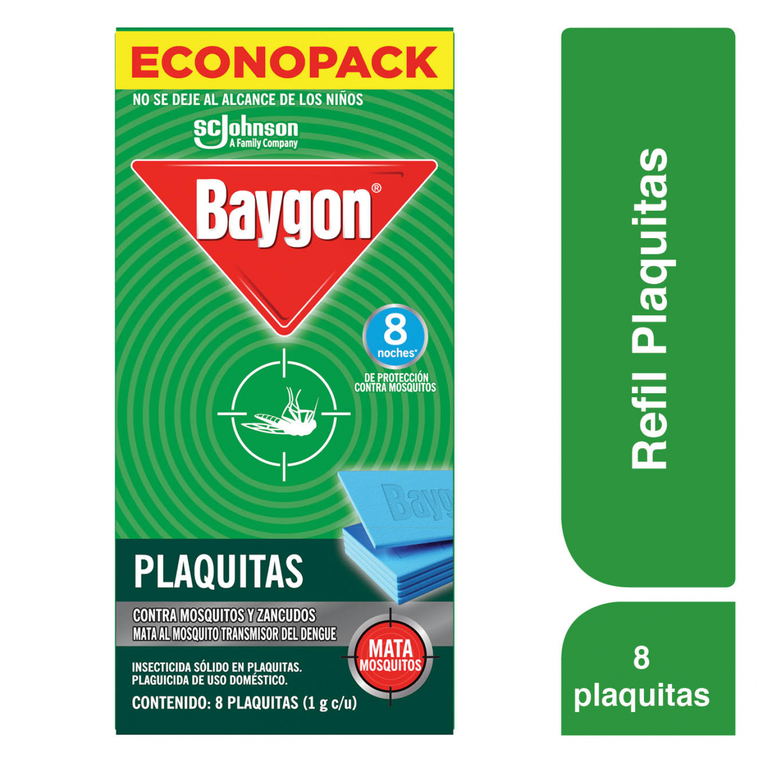 Baygon Insecticida en Lamintas. Repuesto de 8 Unidades