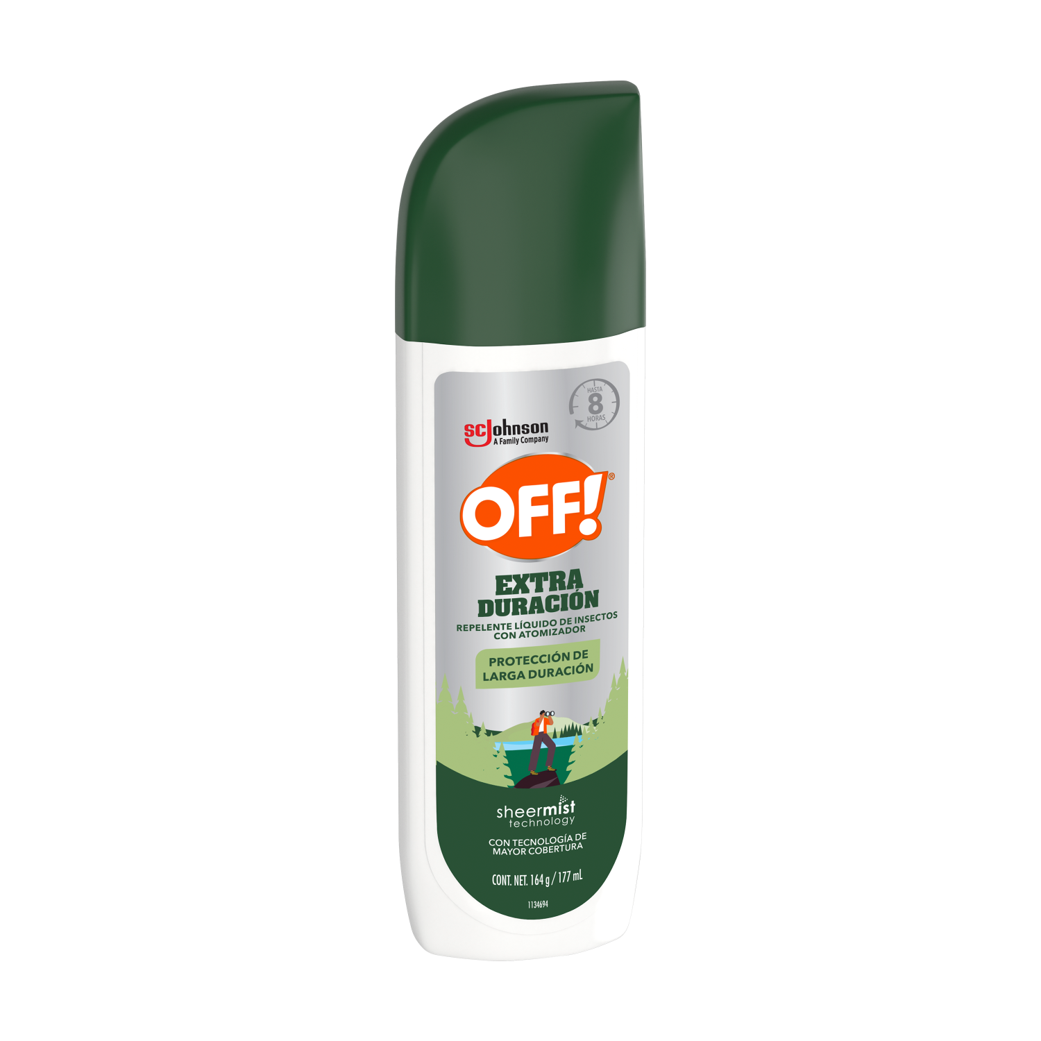 OFF! Extra Duración Repelente Líquido de Insectos Atomizador 177ml
