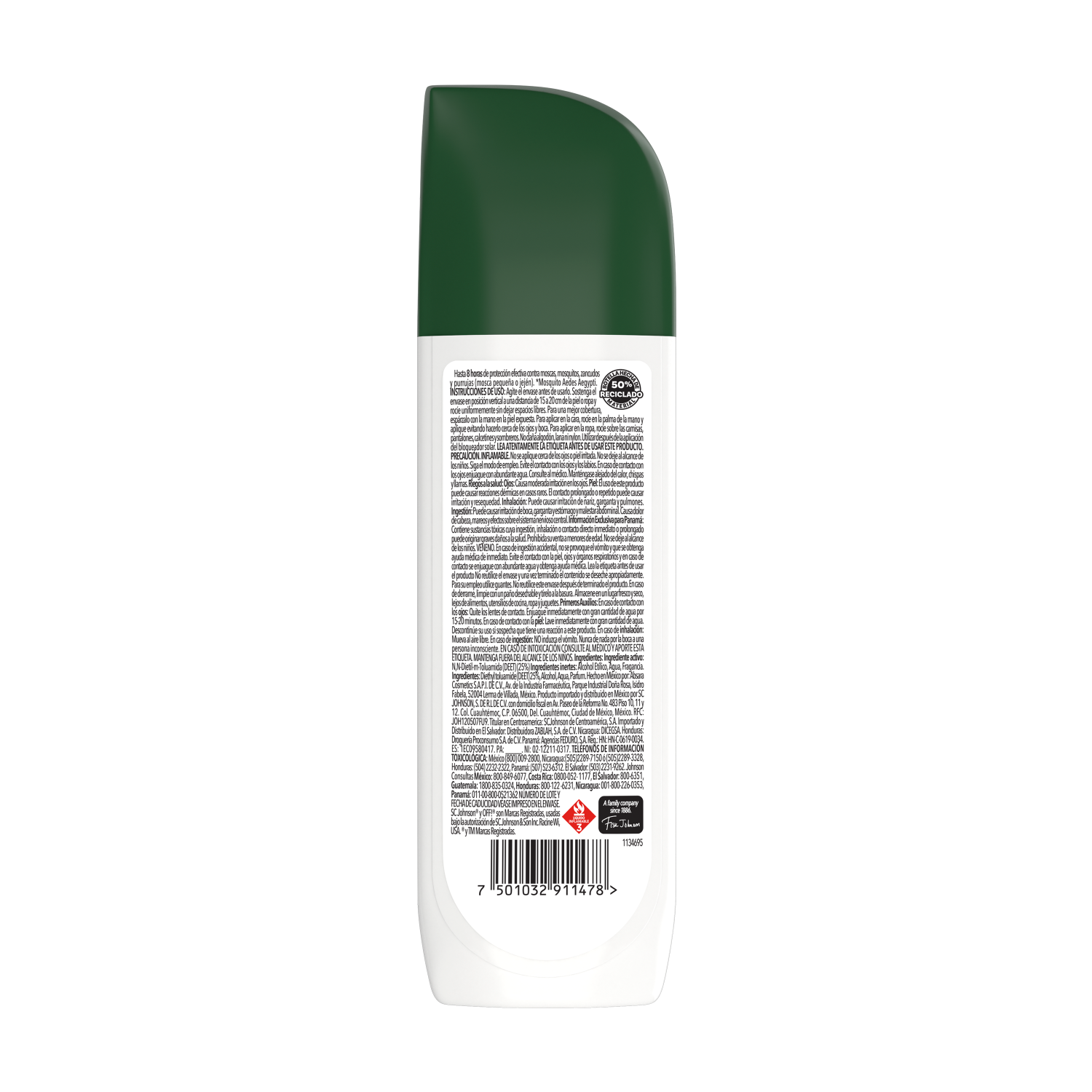 OFF! Extra Duración Repelente Líquido de Insectos Atomizador 177ml