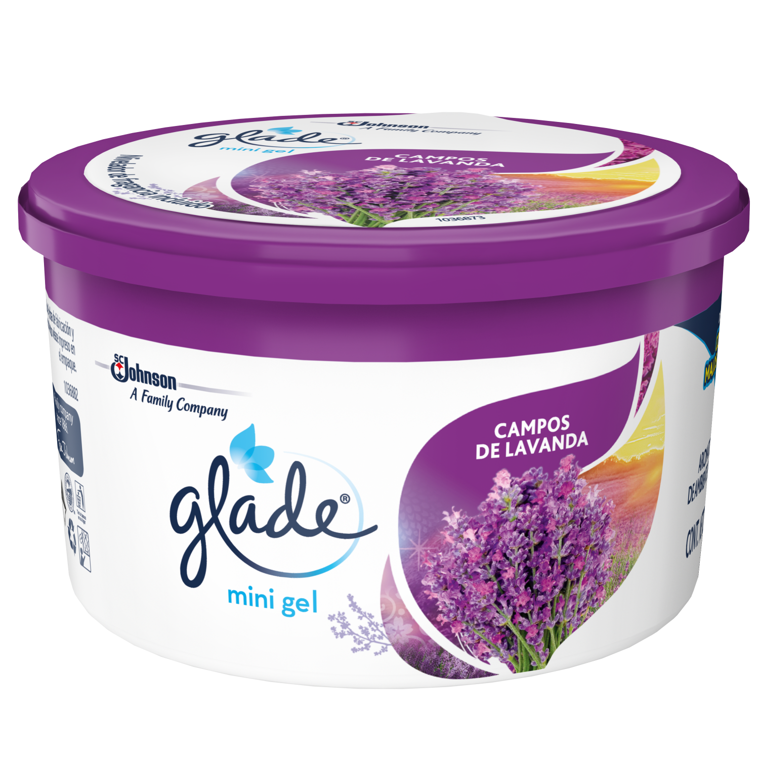 Glade Aromatizante Mini Gel Campos de Lavanda 70g