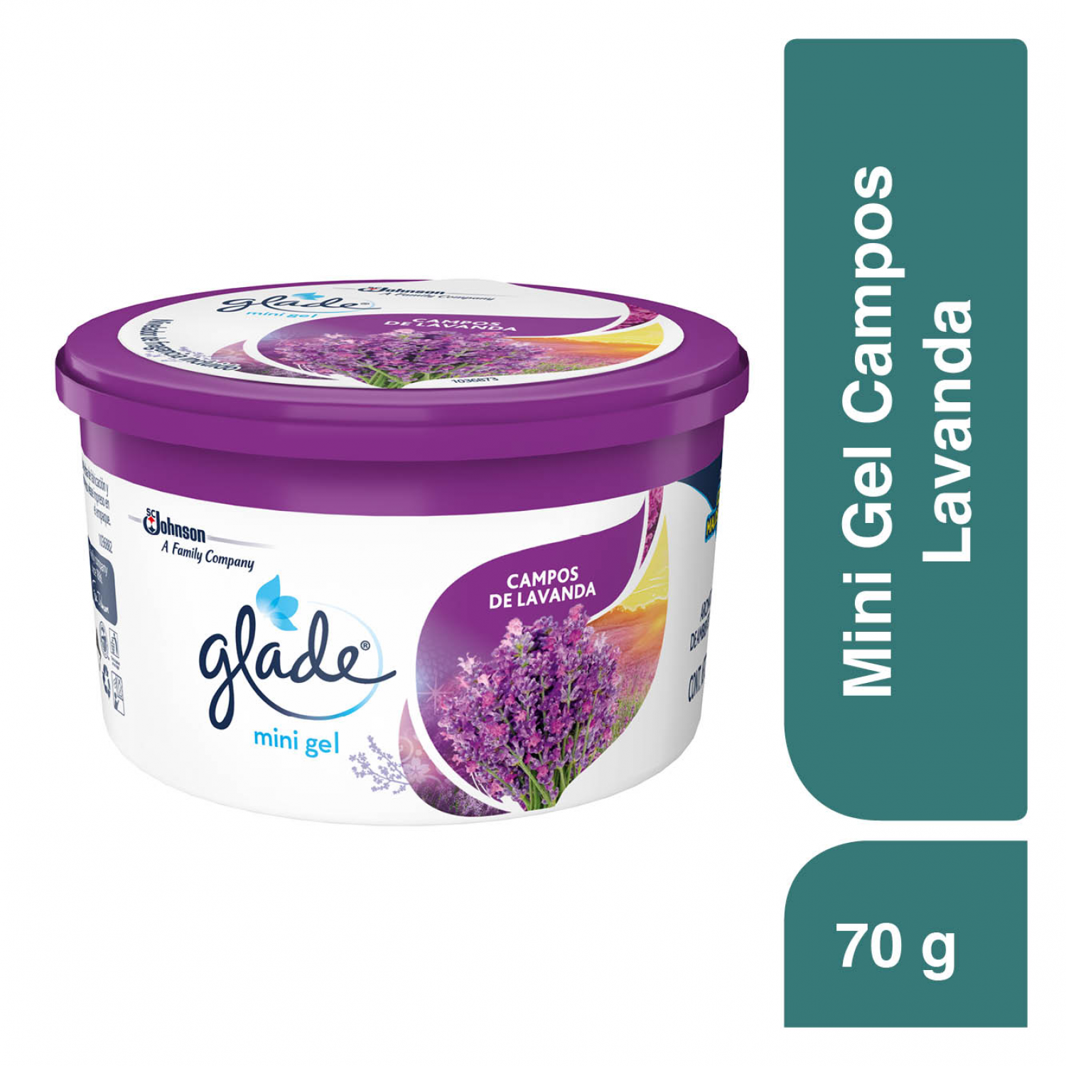 Glade Aromatizante Mini Gel Campos de Lavanda 70g