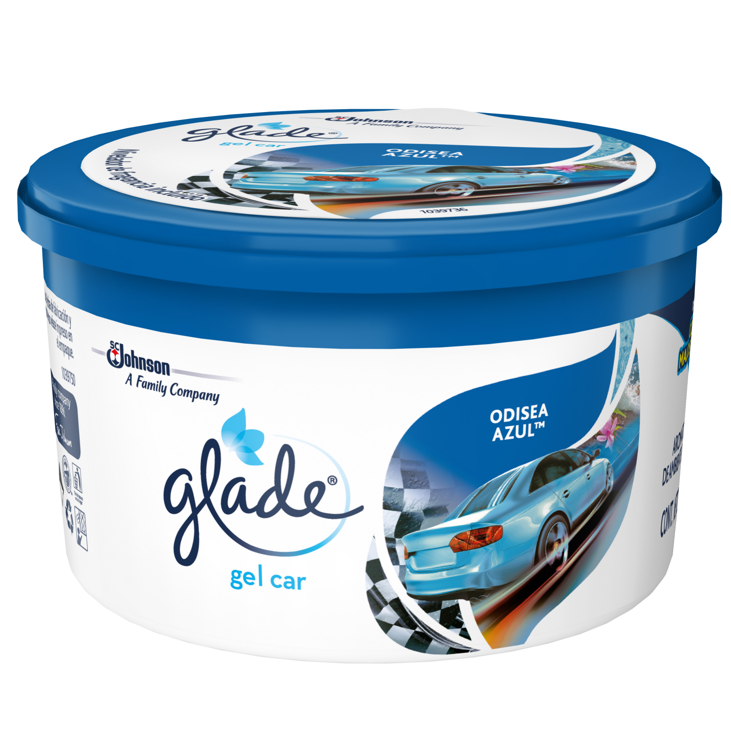 Glade Aromatizante para Carro Mini Gel Car, Blue Odyssey 70g