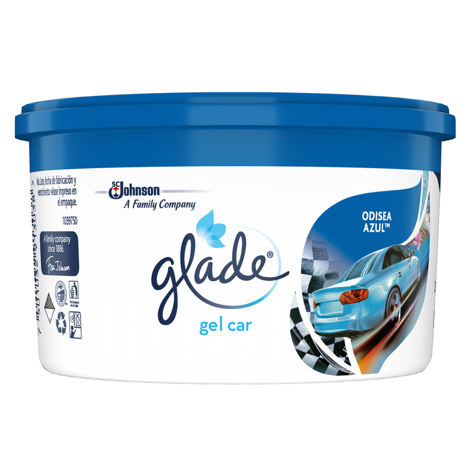 Glade Aromatizante para Carro Mini Gel Car, Blue Odyssey 70g