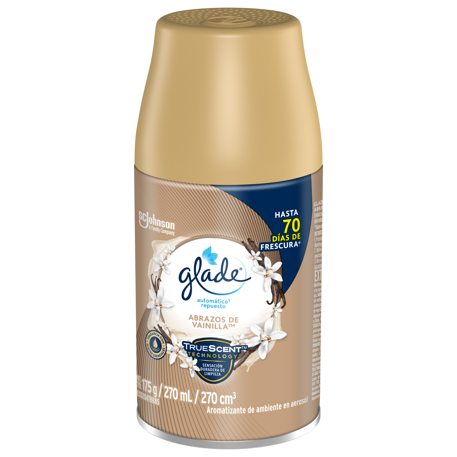 Glade® Aromatizante Automático en Aerosol Abrazos de Vainilla™ 175 g Repuesto