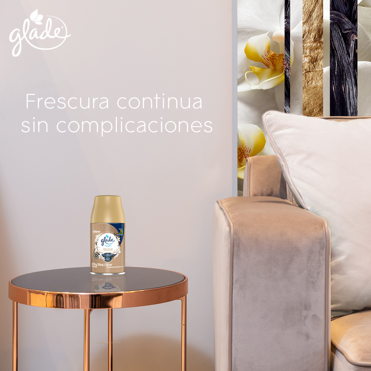 Glade® Aromatizante Automático en Aerosol Abrazos de Vainilla™ 175 g Repuesto