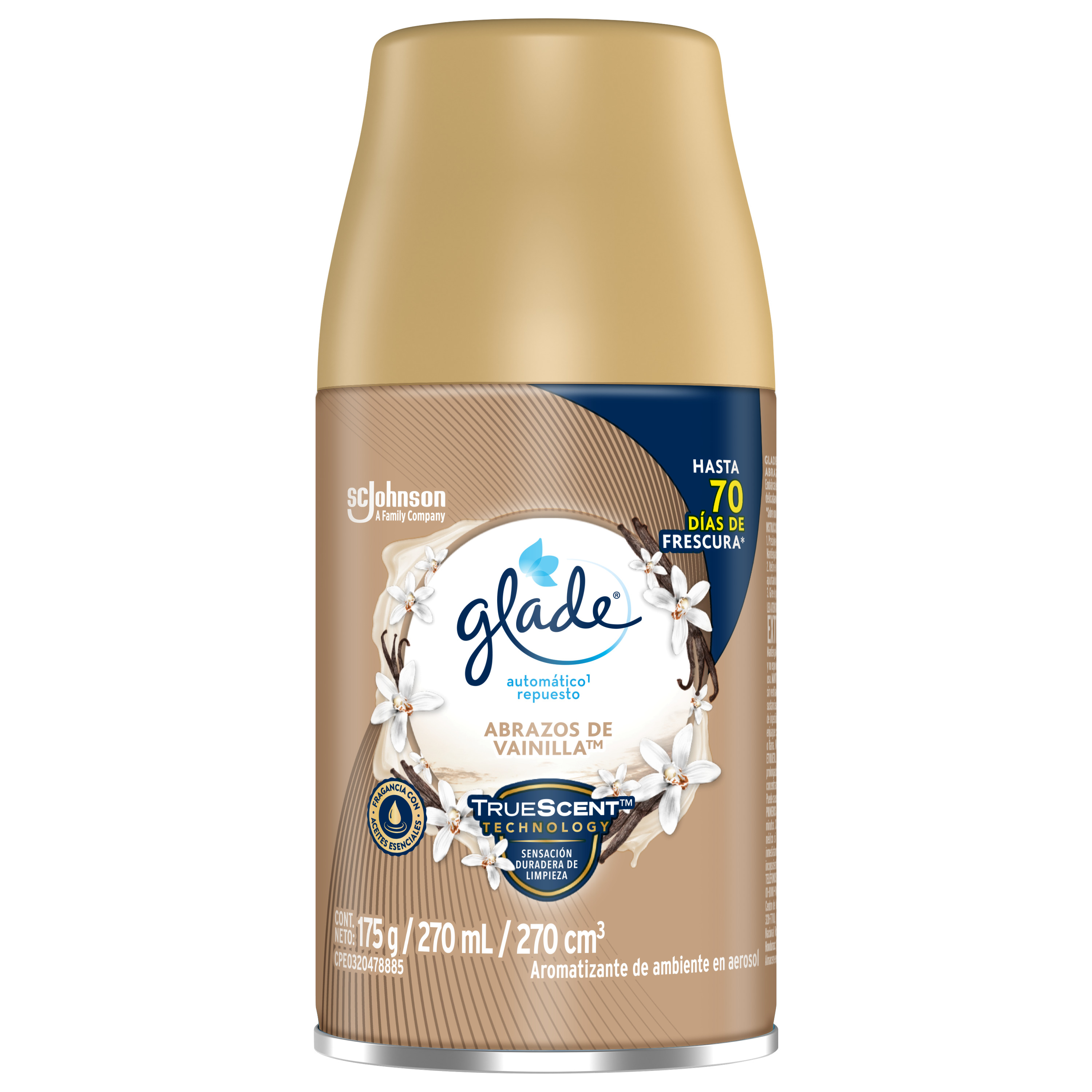Glade® Aromatizante Automático en Aerosol Abrazos de Vainilla™ 175 g Repuesto